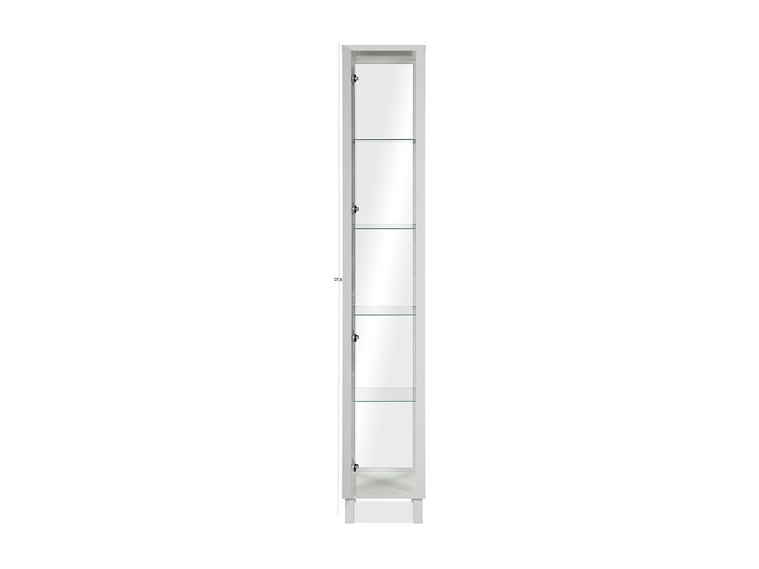 Vetrina colore bianco con anta e 4 ripiani Albi52A 33x33x189H
