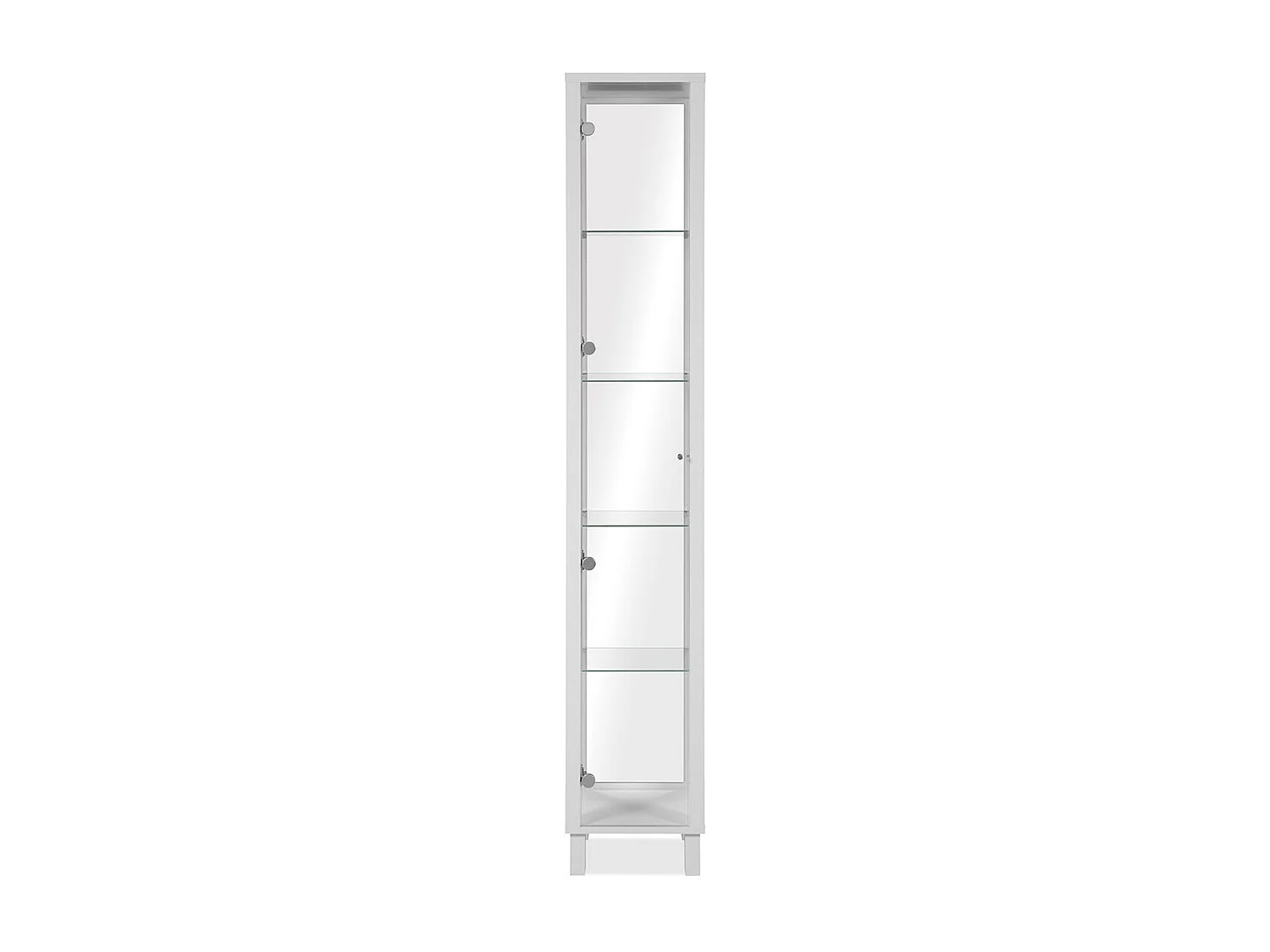 Vetrina colore bianco con anta e 4 ripiani Albi52A 33x33x189H
