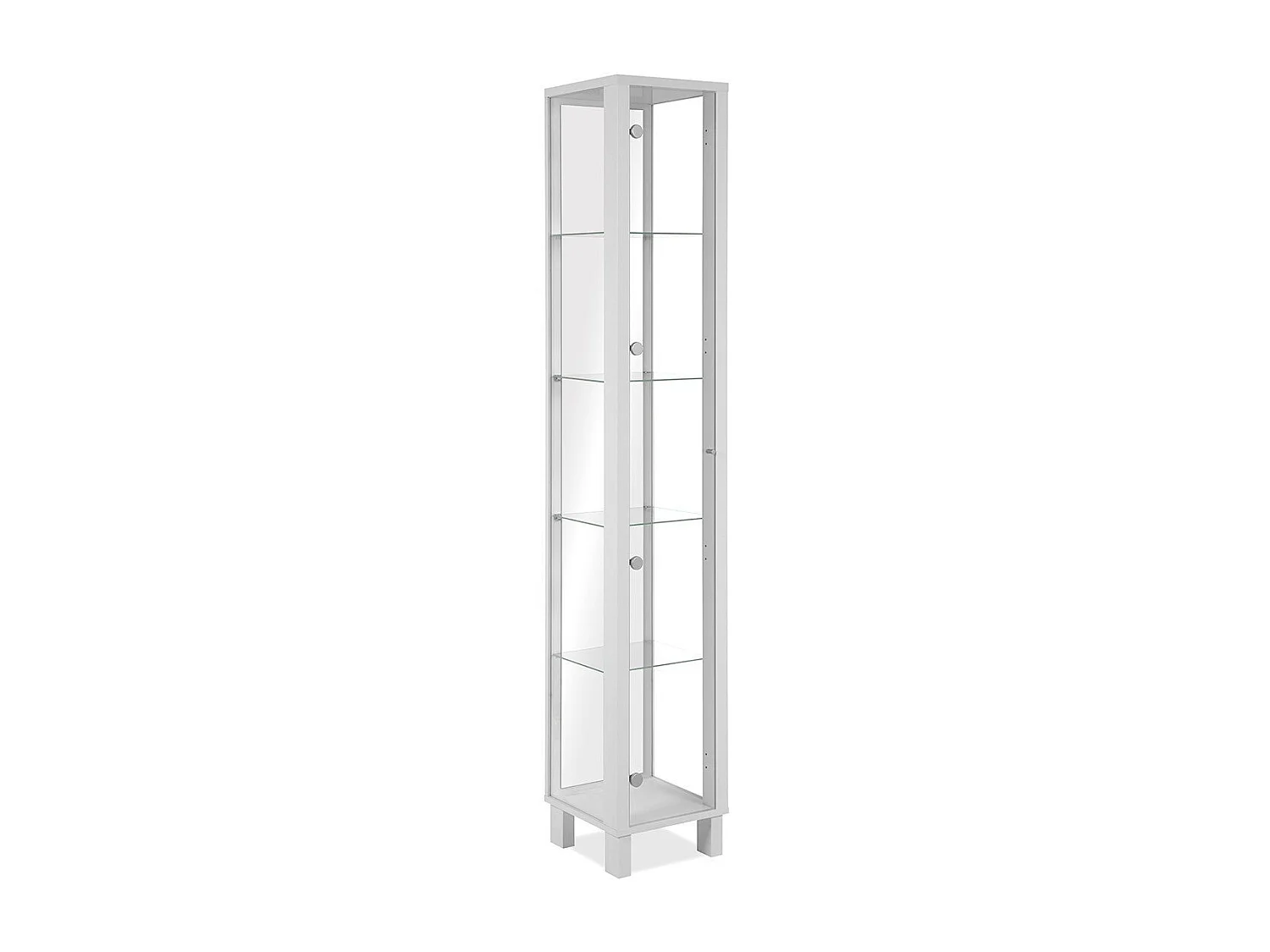 Vetrina colore bianco con anta e 4 ripiani Albi52A 33x33x189H
