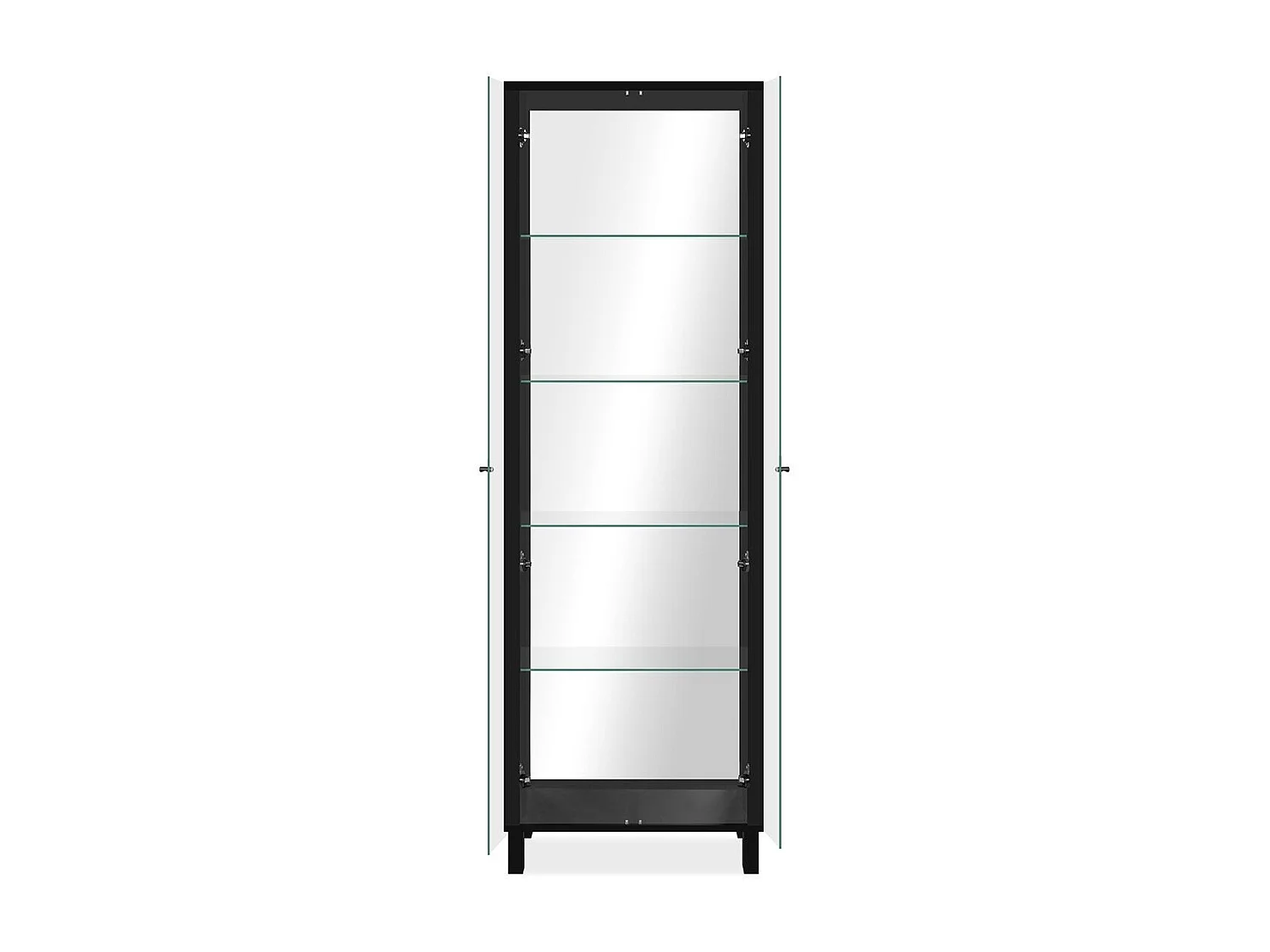 Vitrine 2 Portes et 4 Étagères en verre L62 x H189 cm - ALBI