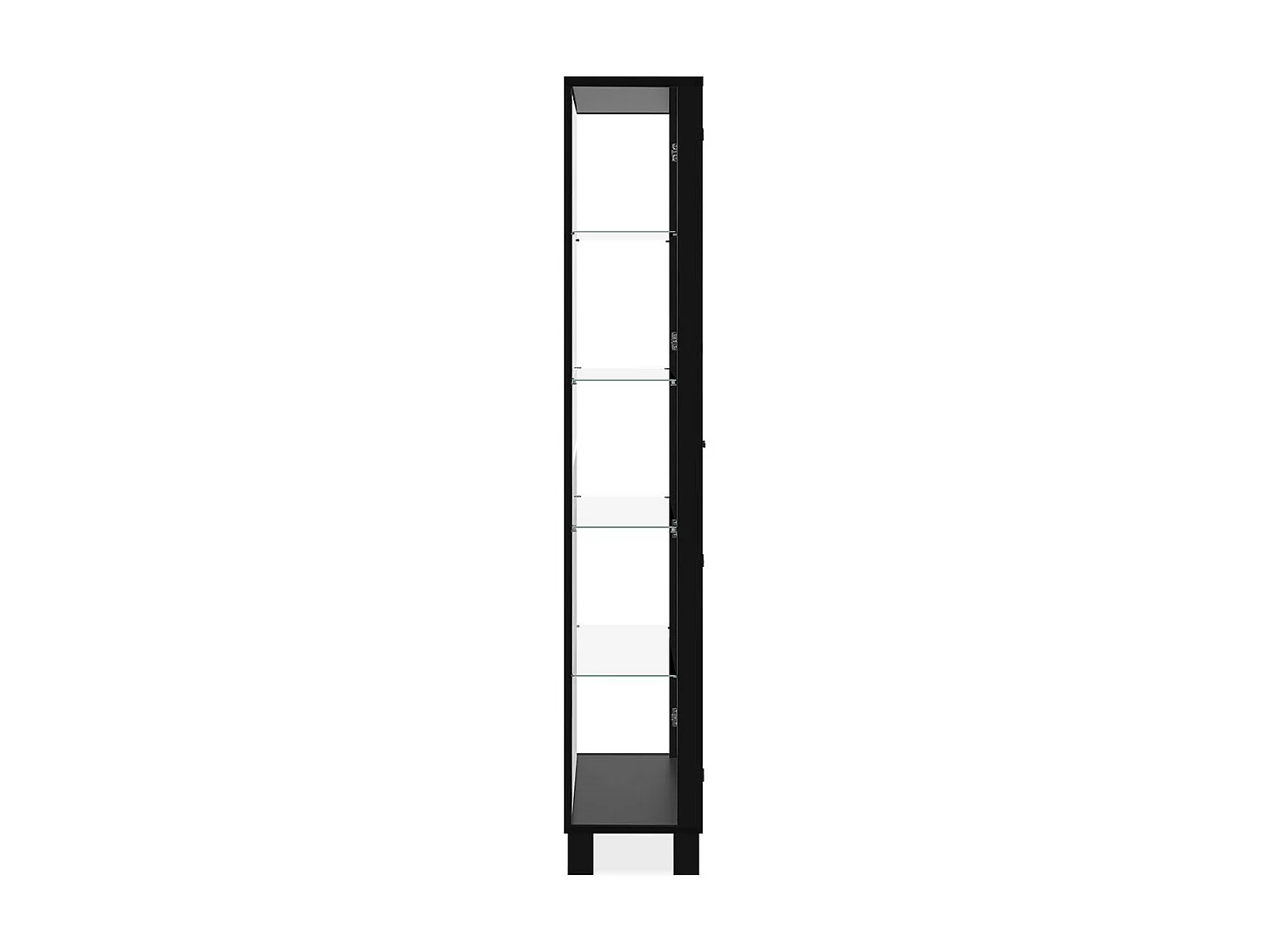 Vitrine 2 Portes et 4 Étagères en verre L62 x H189 cm - ALBI