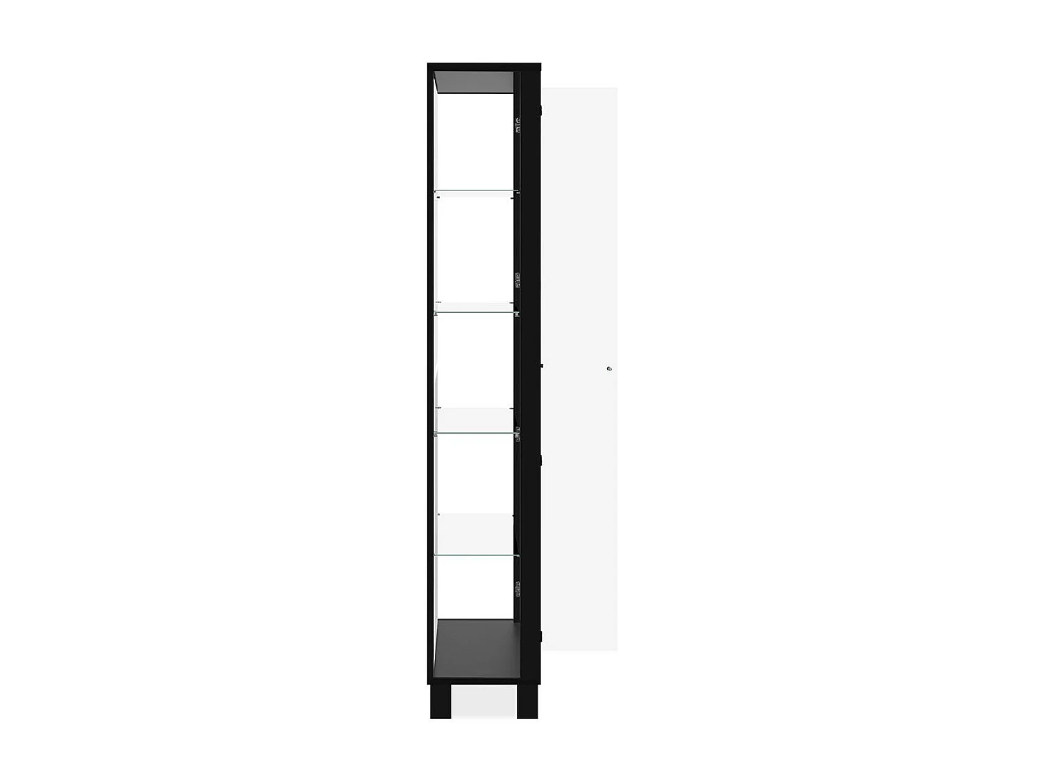 Vitrine 2 Portes et 4 Étagères en verre L62 x H189 cm - ALBI