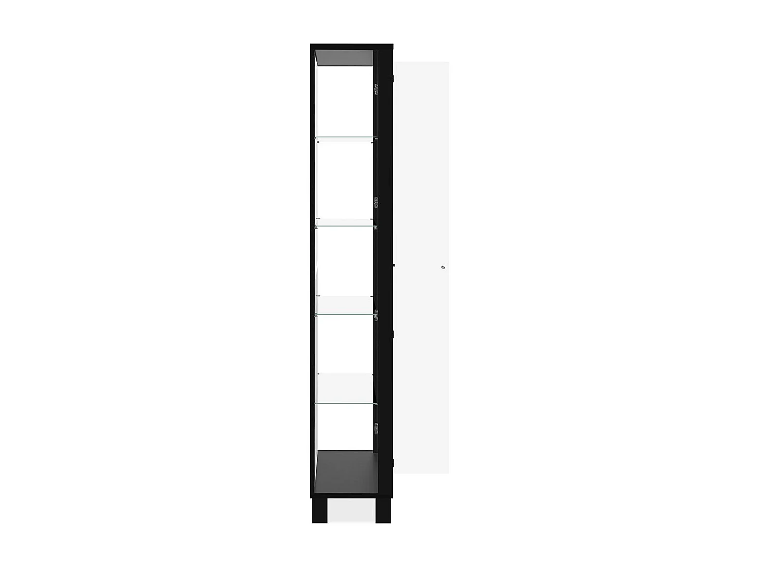 Vitrine 2 Portes et 4 Étagères en verre L62 x H189 cm - ALBI