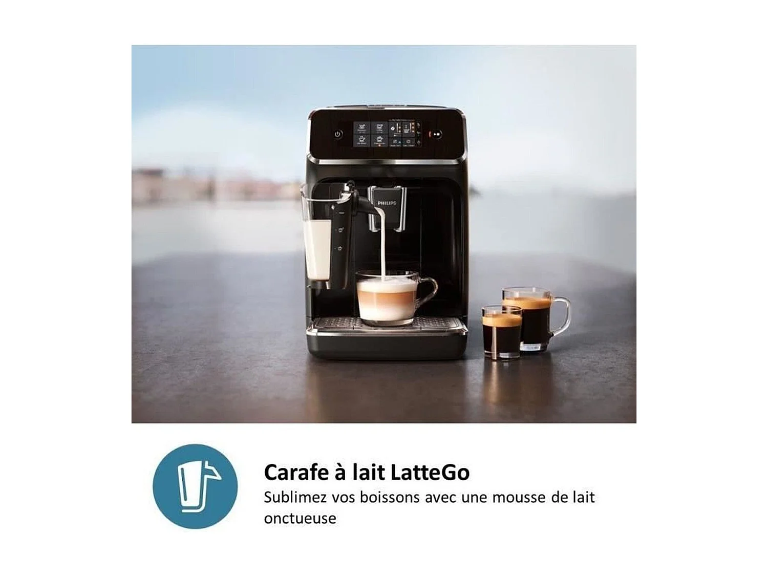 Philips Machine à café avec broyeur 15 bars noir - EP2230.10