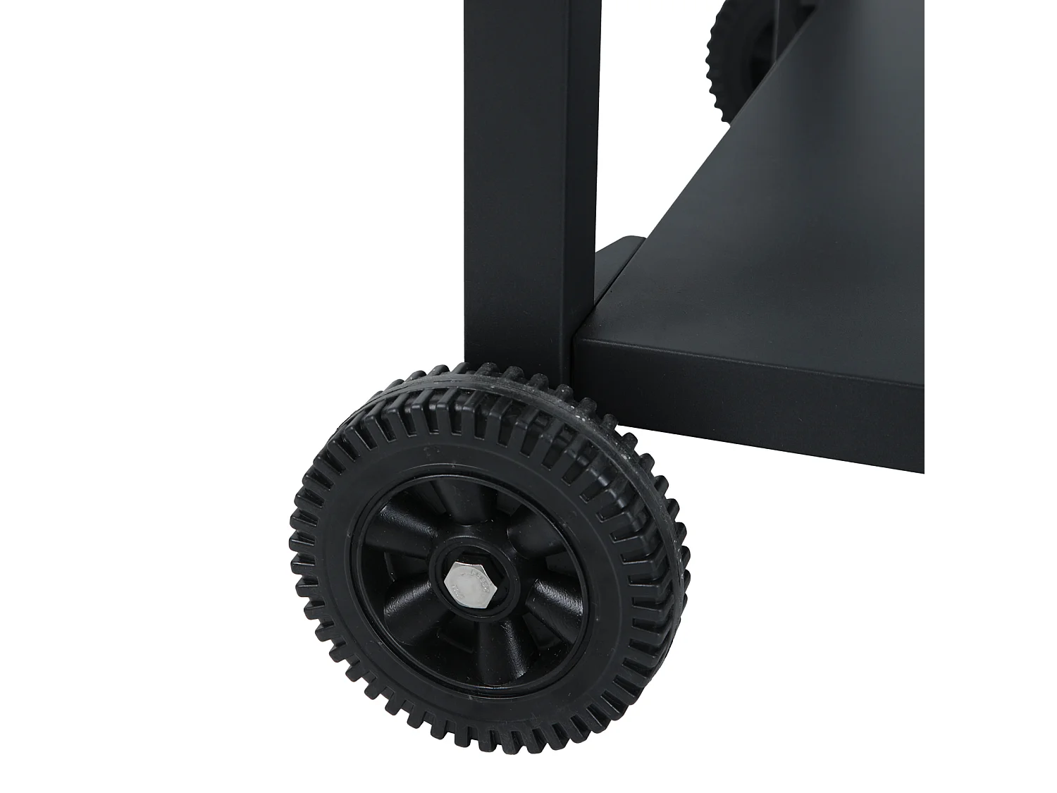 Chariot de barbecue TAINO NIKAN, support de barbecue roulant avec roulettes, noir