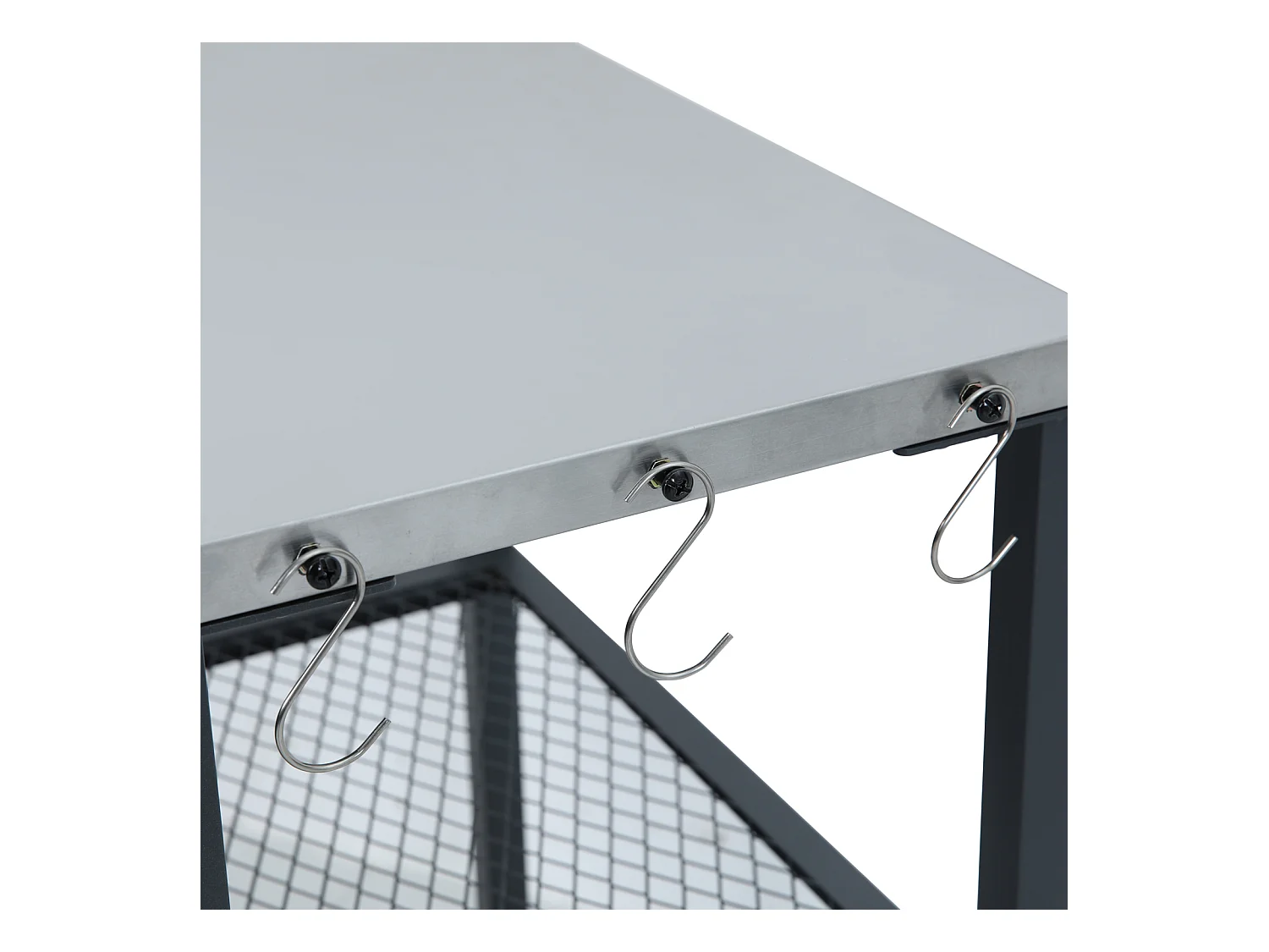 Chariot de barbecue TAINO NETIS, support de barbecue roulant avec roulettes, noir