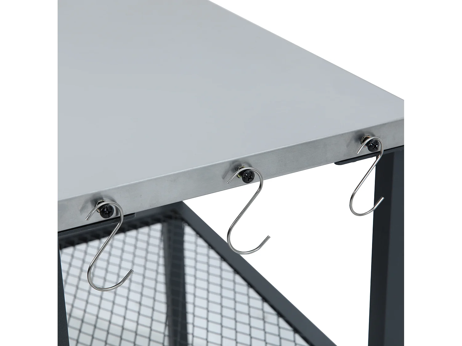 Chariot de barbecue TAINO NETIS, support de barbecue roulant avec roulettes, noir