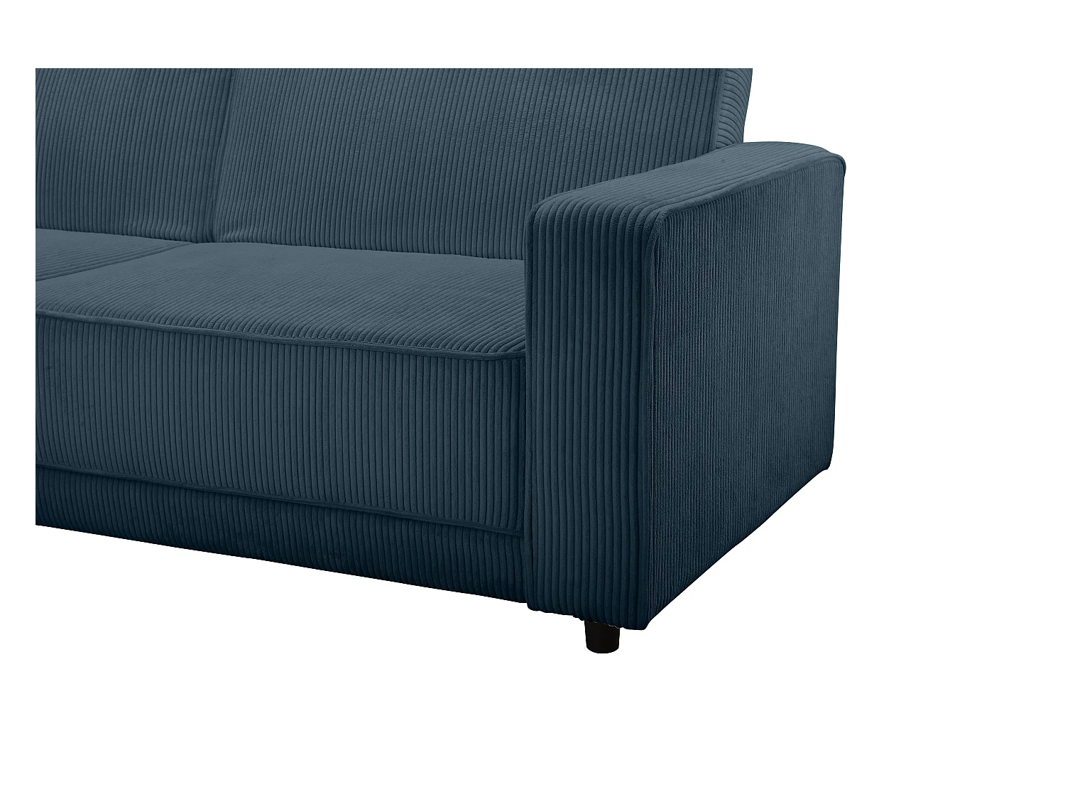 Allie | Slaapbank L-vorm in blauwe stof