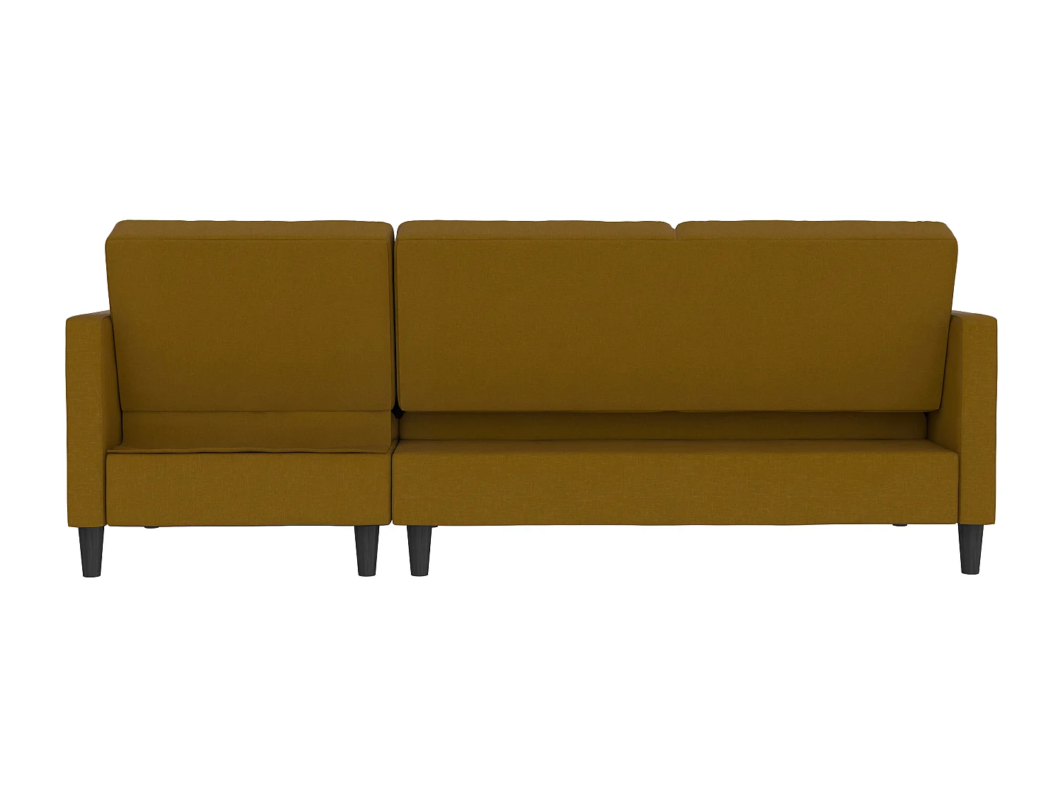 Presley | Canapé convertible 3 places avec méridienne en lin curry