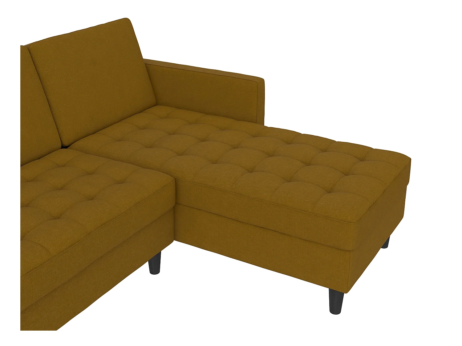 3-zits hoekslaapbank in curry stof