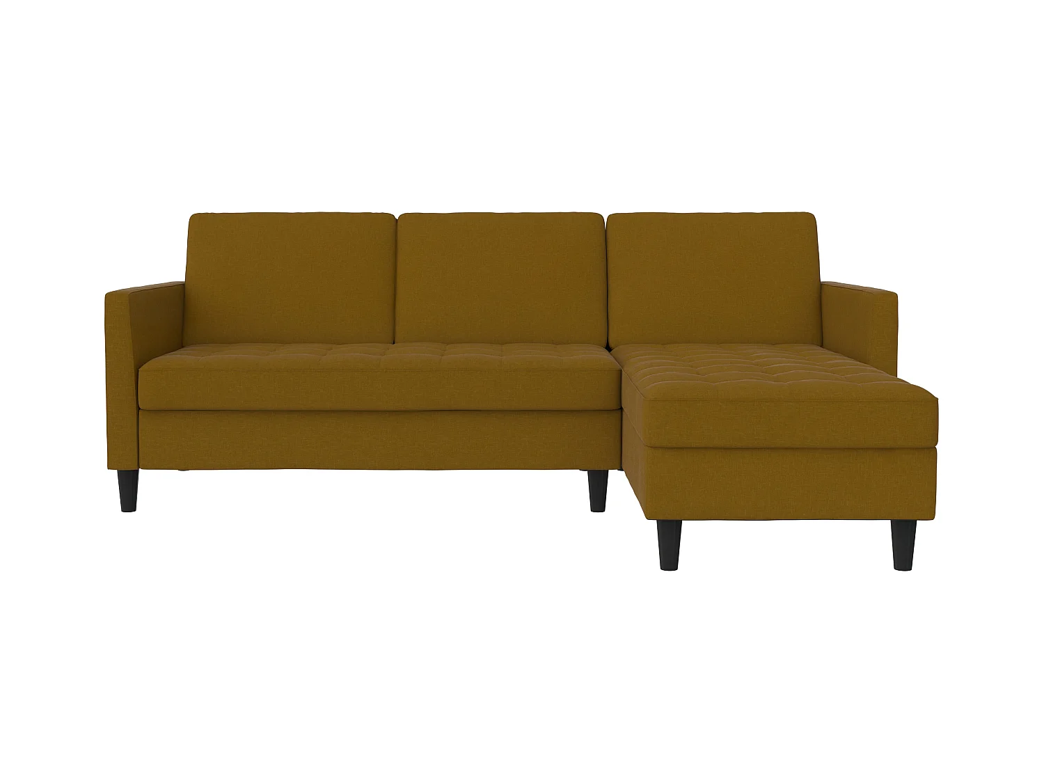 3-zits hoekslaapbank in curry stof