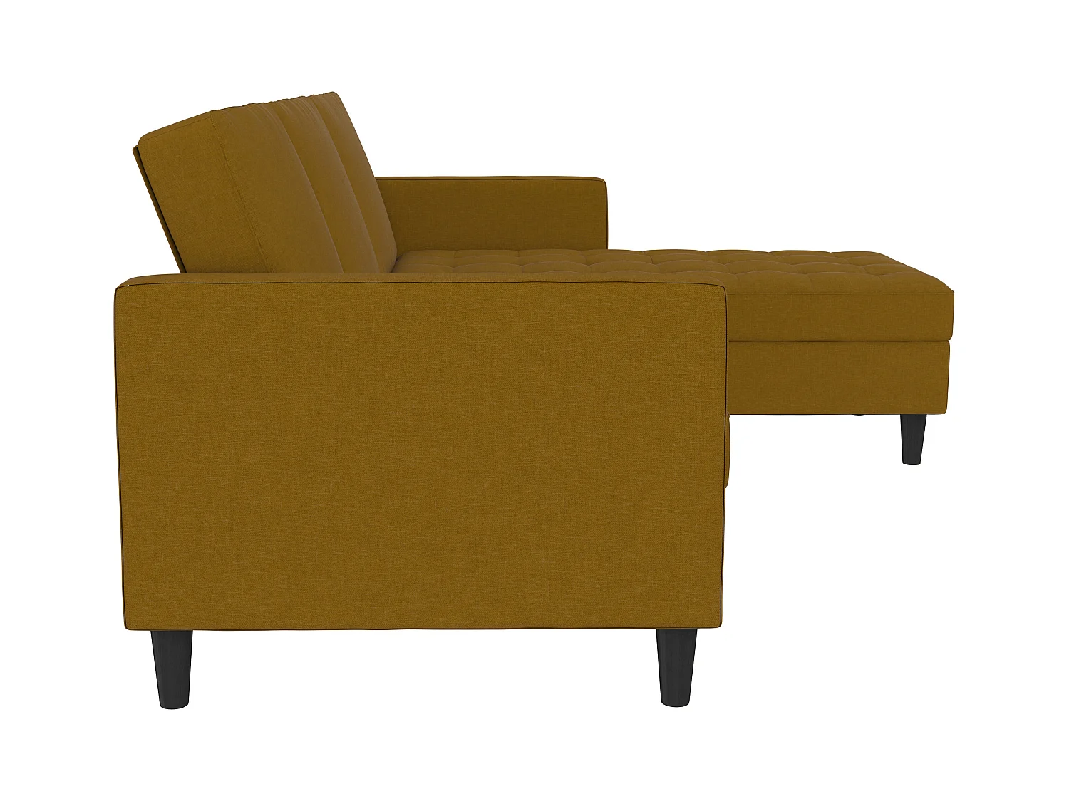 3-zits hoekslaapbank in curry stof