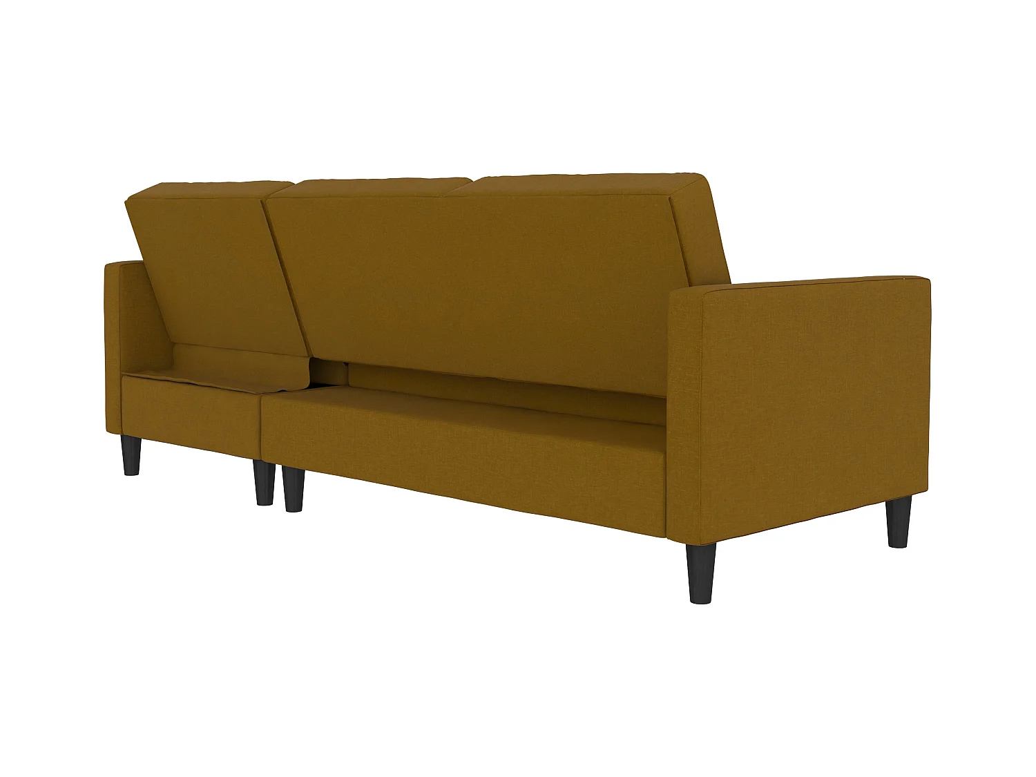 3-zits hoekslaapbank in curry stof