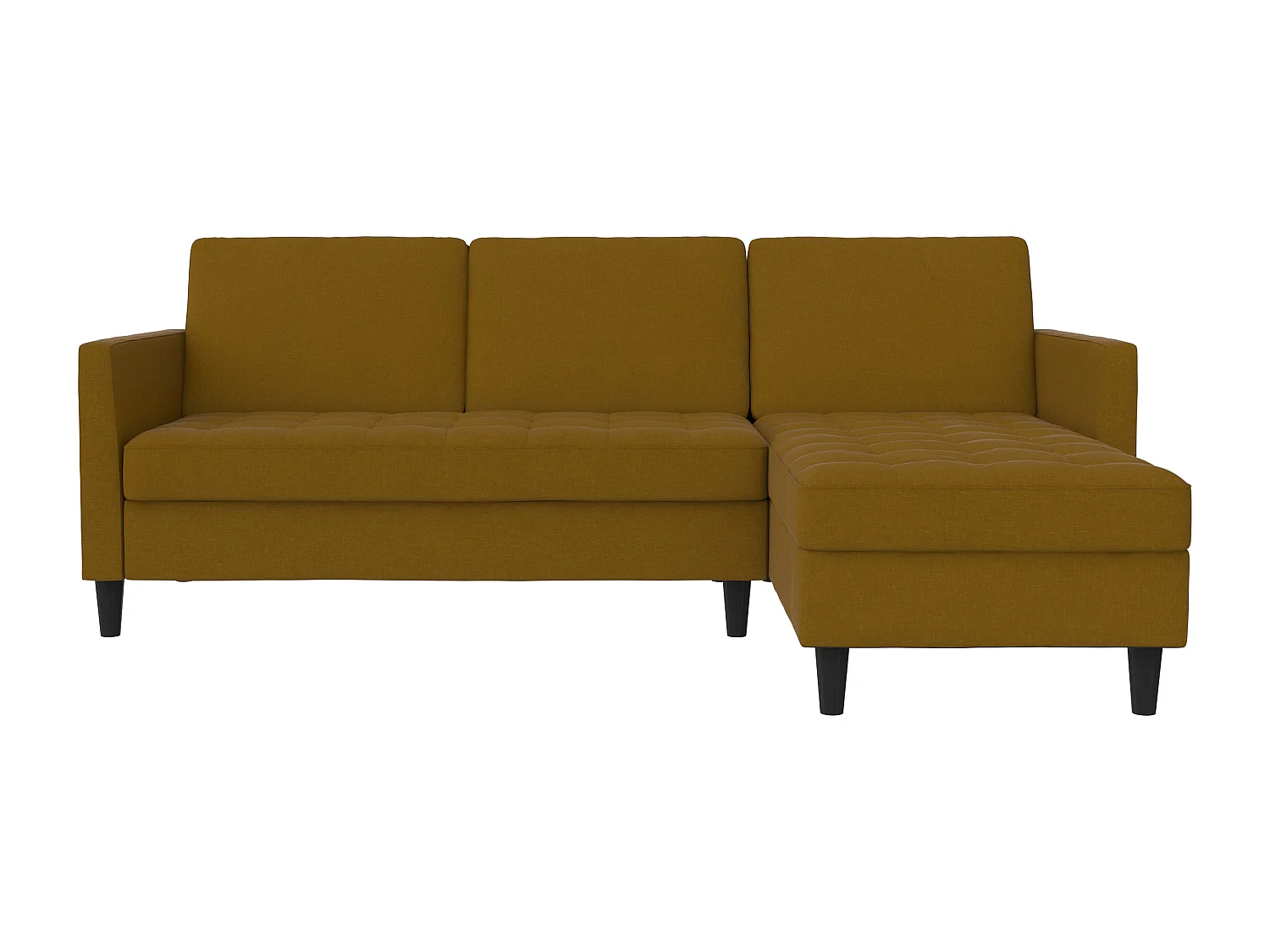 Presley | Canapé convertible 3 places avec méridienne en lin curry