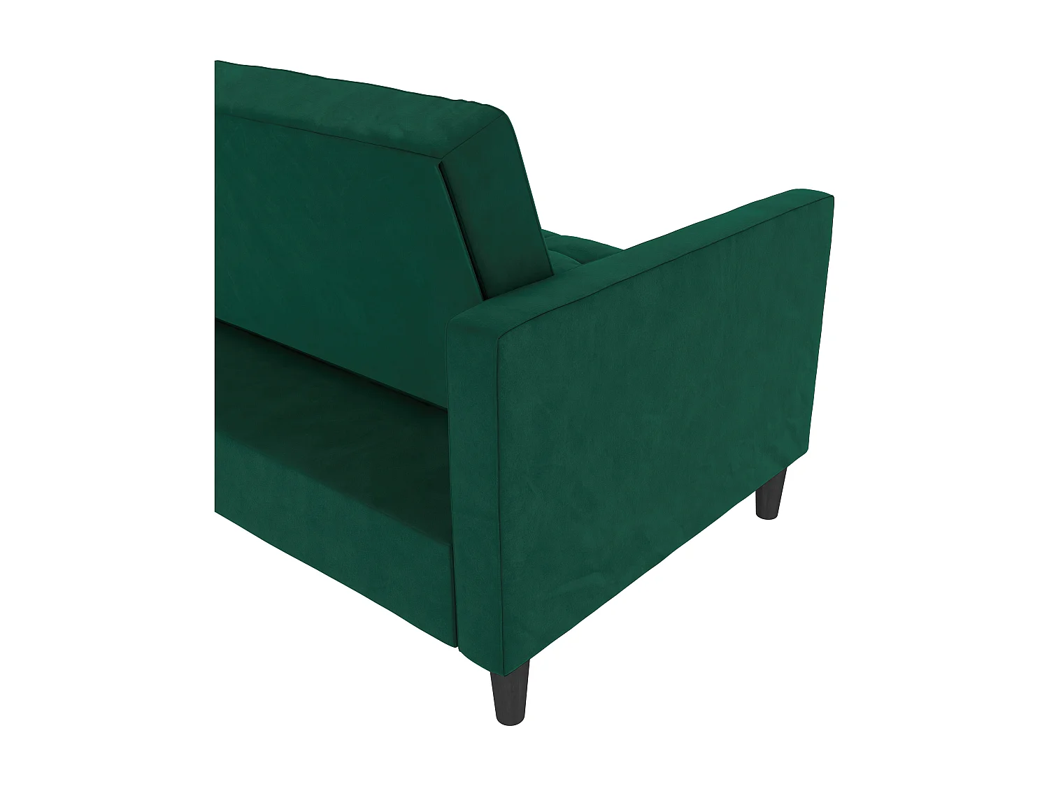 3-zits hoekslaapbank met opbergruimte in donkergroen fluweel