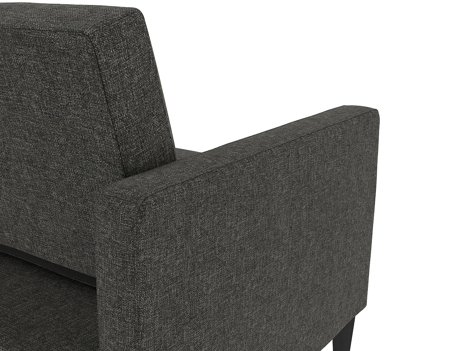 Celine | Canapé convertible 3 places avec méridienne en lin anthracite