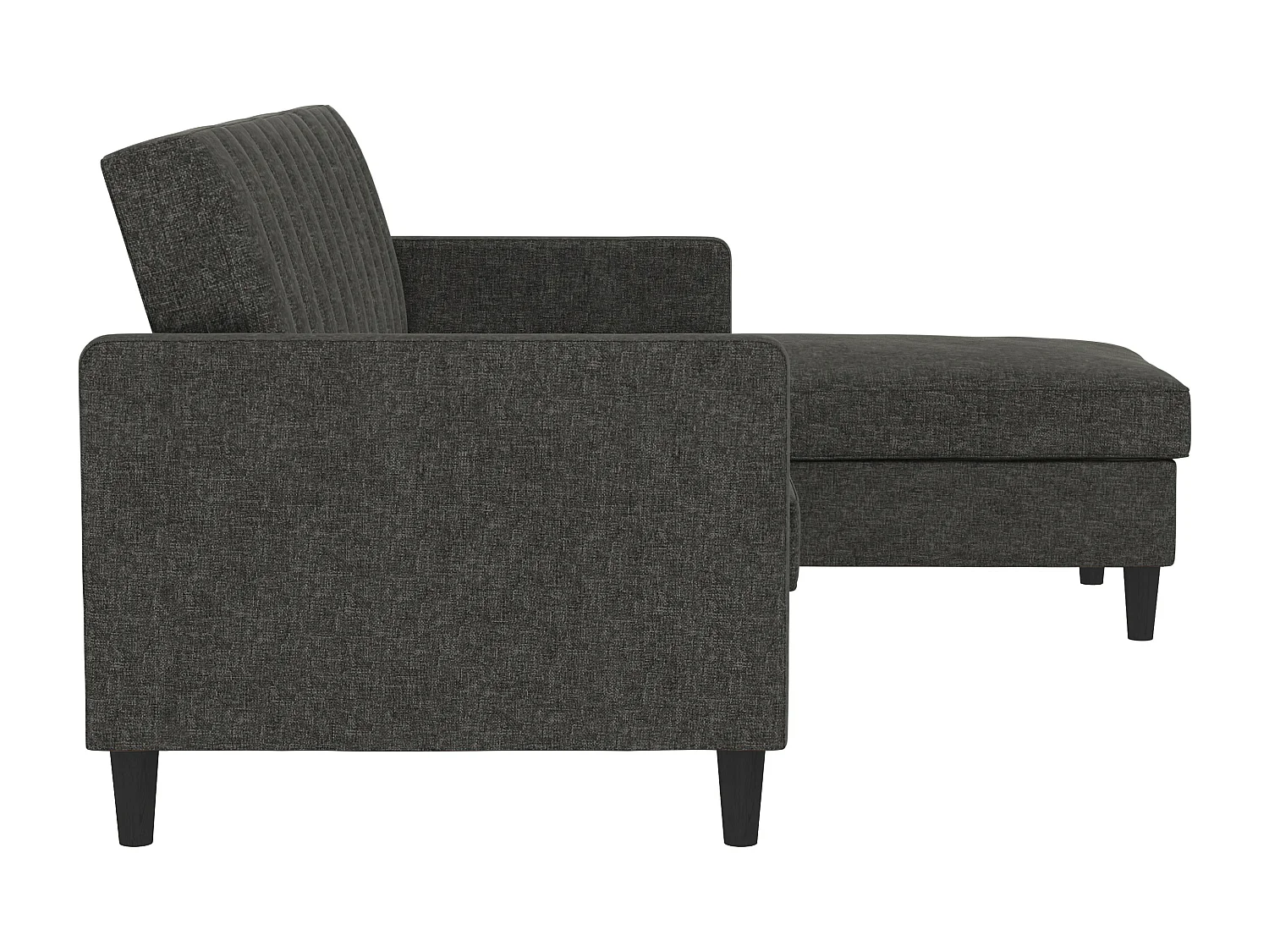 Celine | Canapé convertible 3 places avec méridienne en lin anthracite