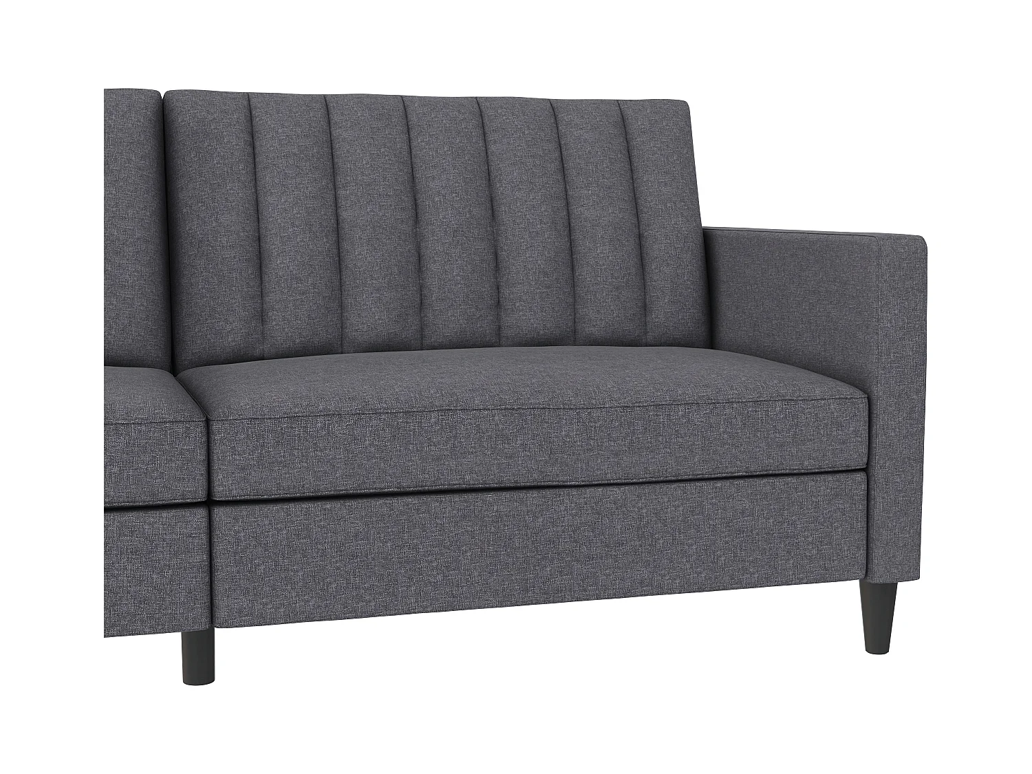 3-zits slaapbank in grijs stof