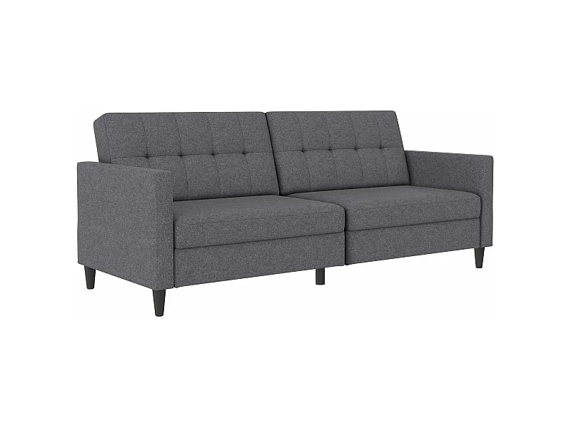 3-zits slaapbank in grijs linnen