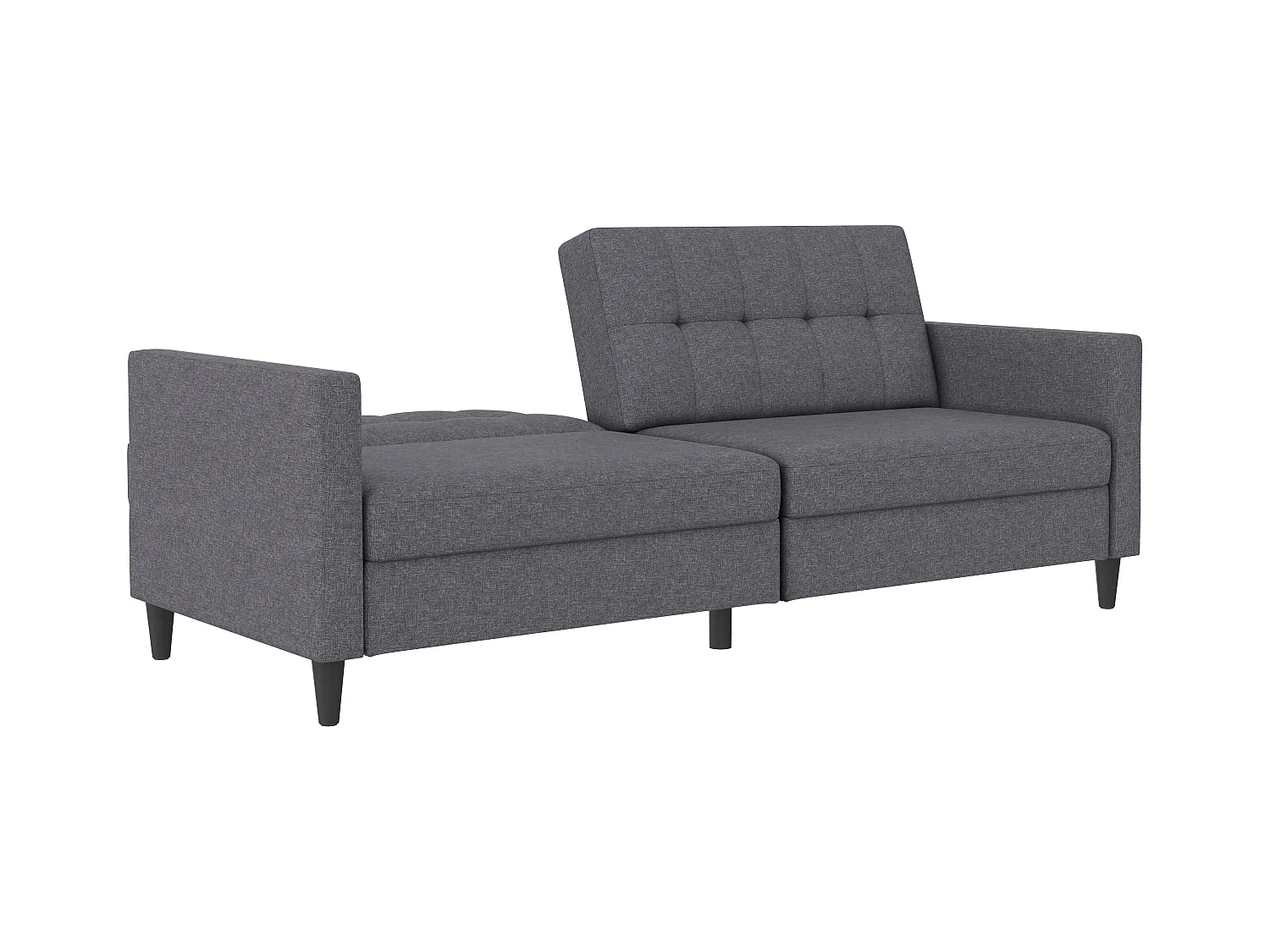 3-zits slaapbank in grijs linnen