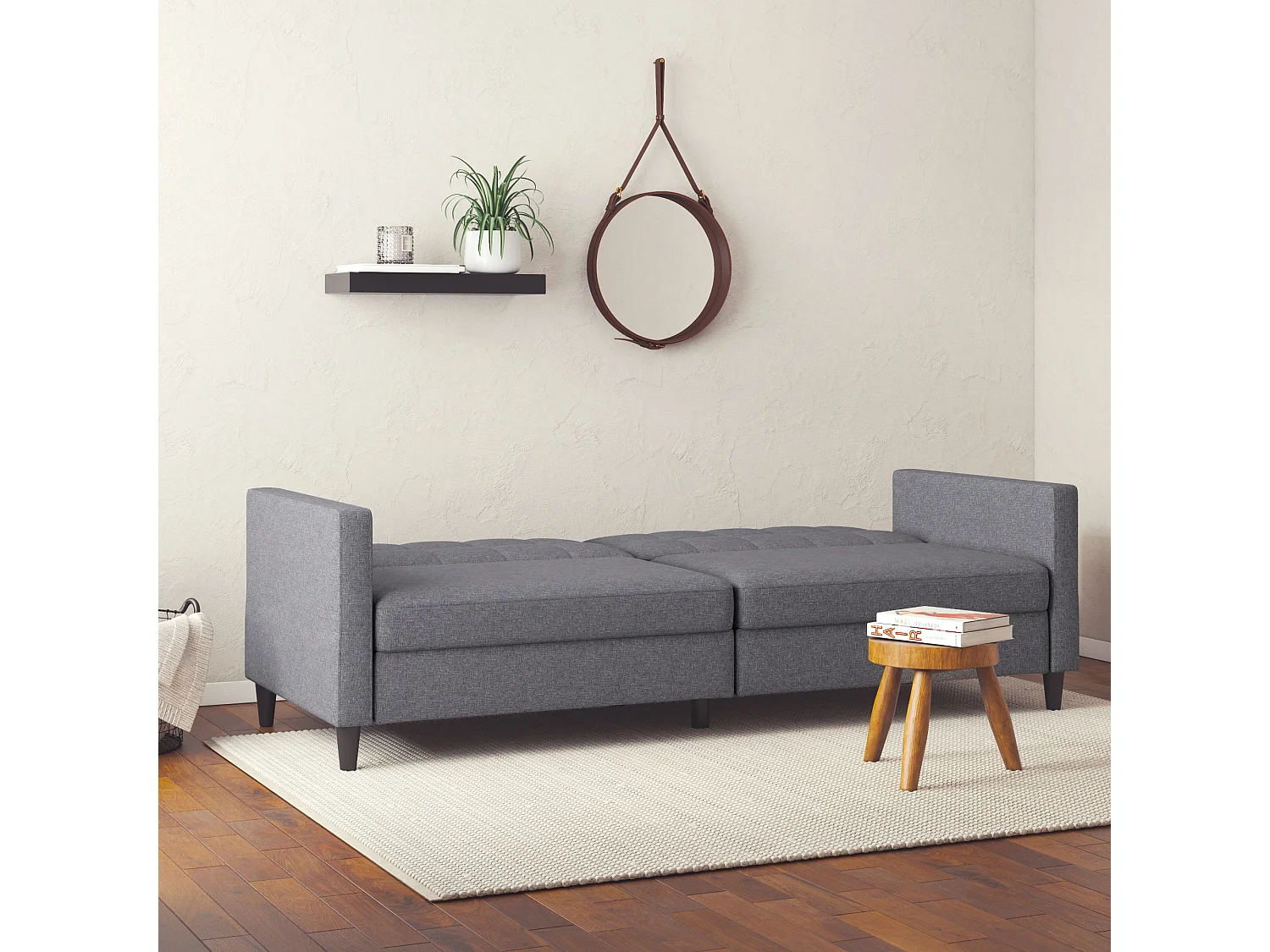 Hartford | Canapé lit 3 places en lin gris