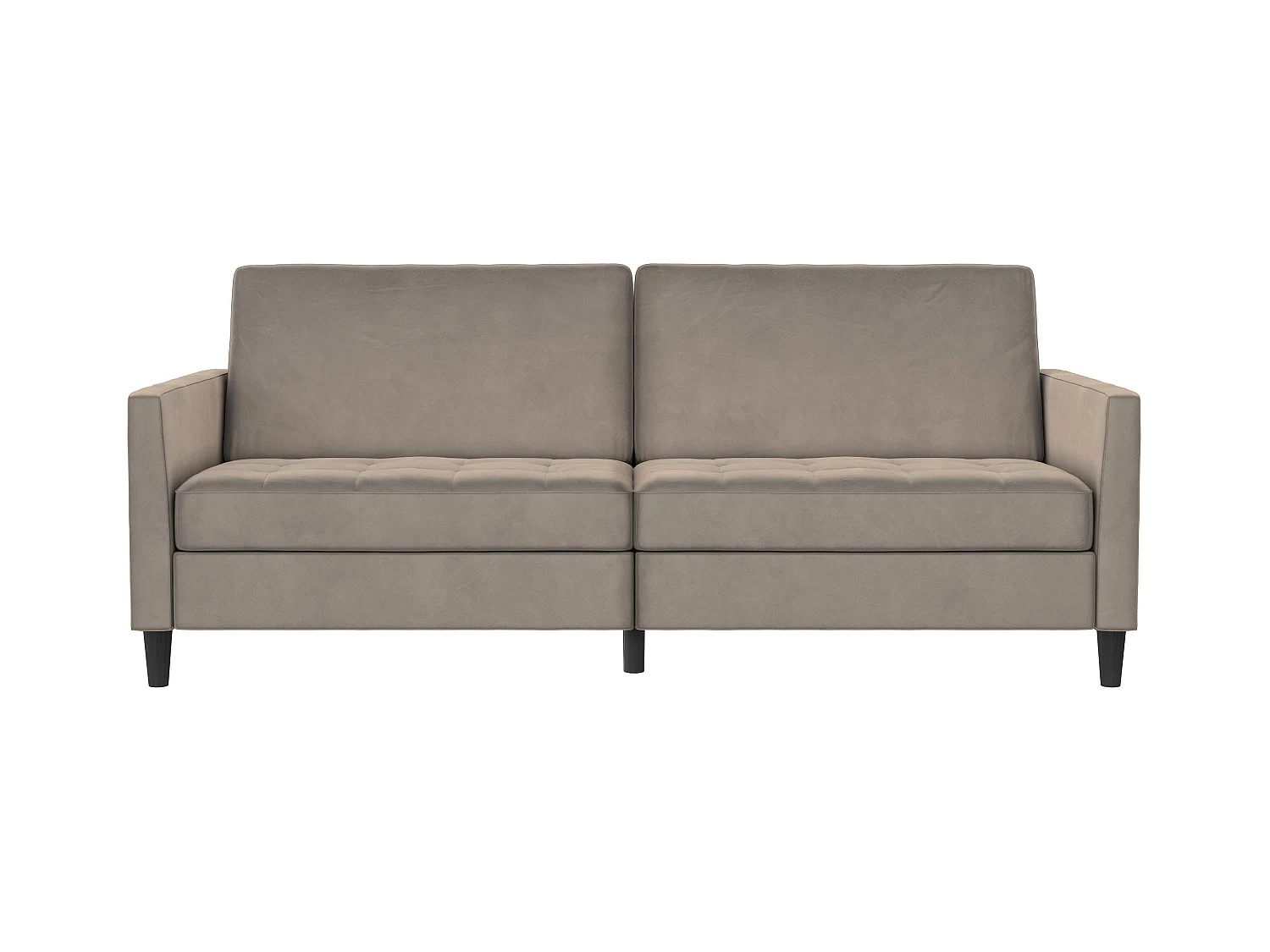 3-zits slaapbank in taupe fluweel