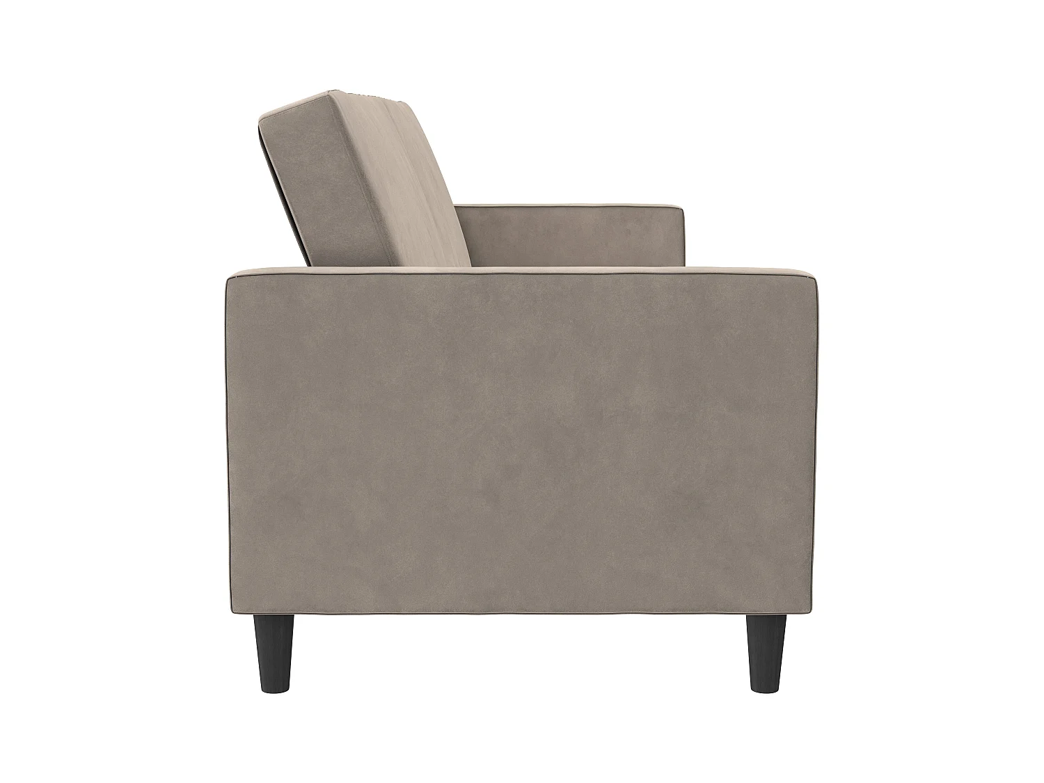 3-zits slaapbank in taupe fluweel