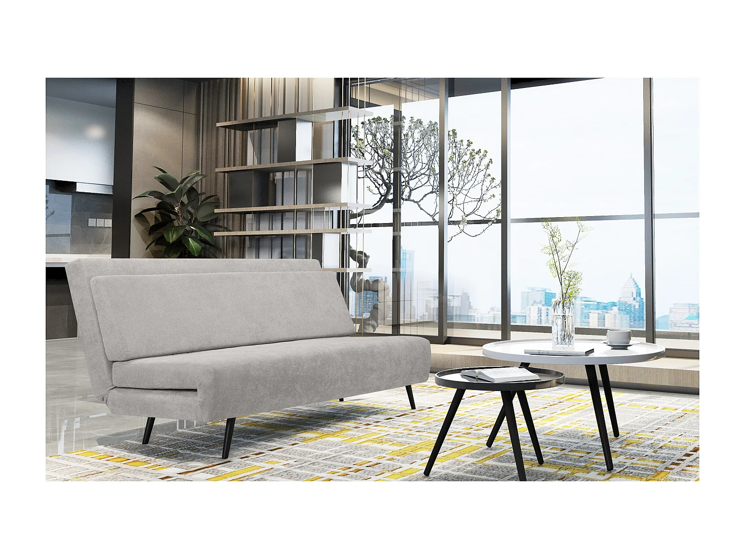 Mallory | Lit de jour 140 cm en Gris