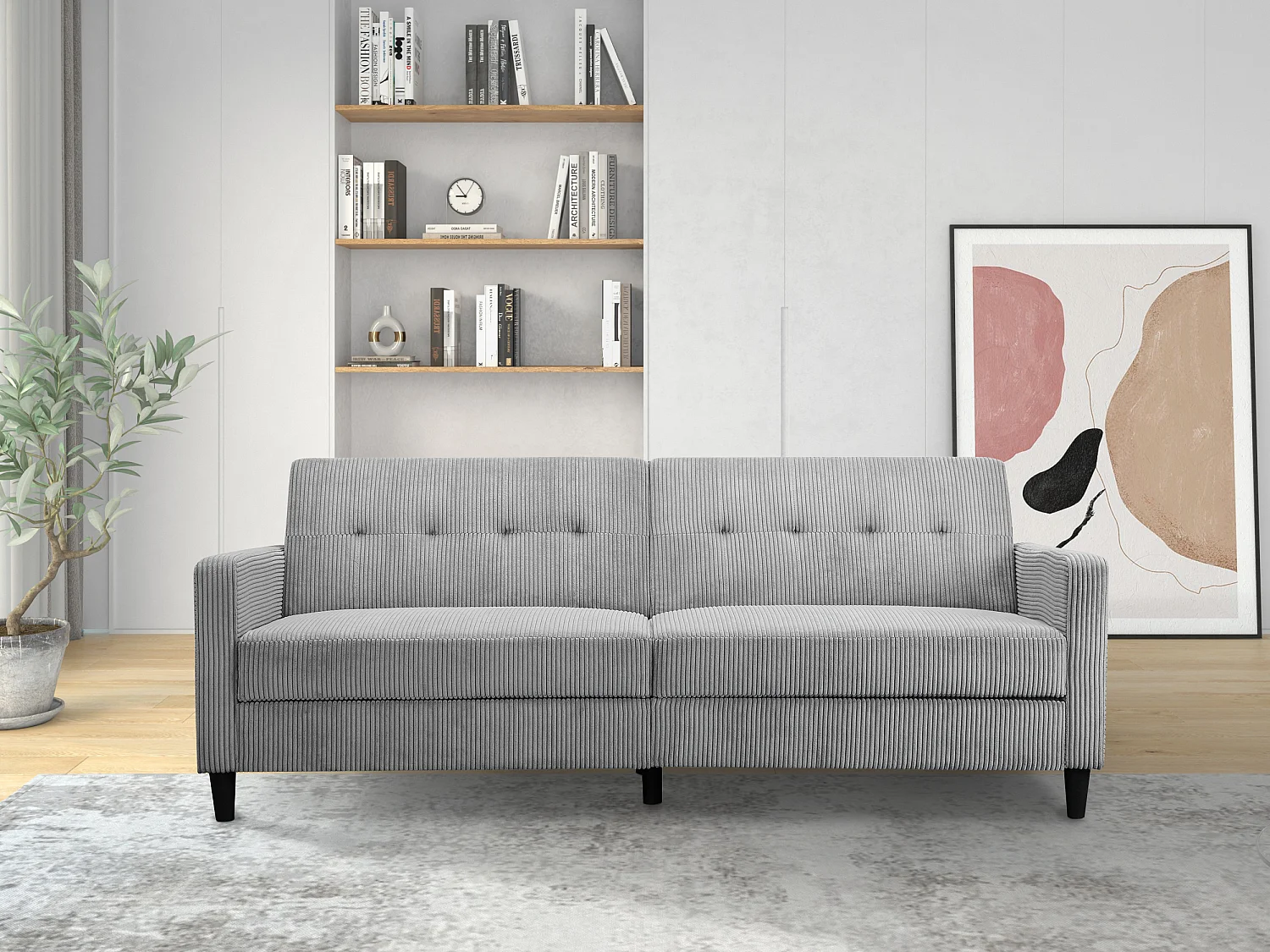 Hartford II | Sofabed 3 places en gris