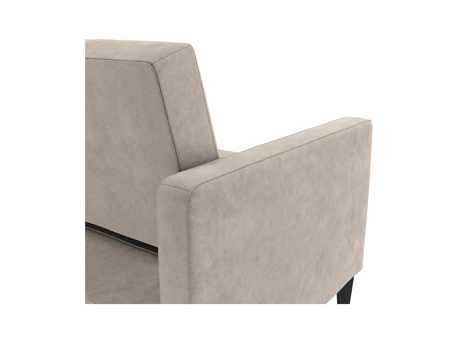 Celine | Canapé convertible 3 places avec méridienne en velours taupe