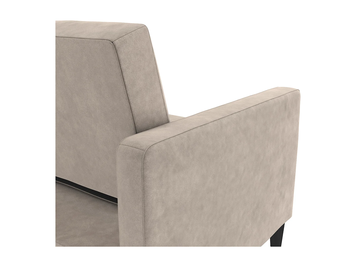 Celine | Canapé convertible 3 places avec méridienne en velours taupe