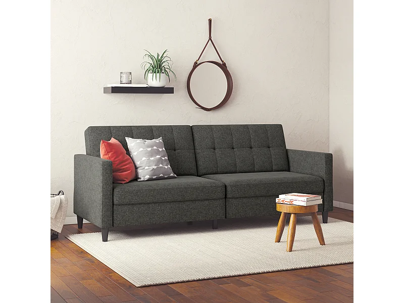 Hartford | Canapé convertible 3 places en lin anthracite