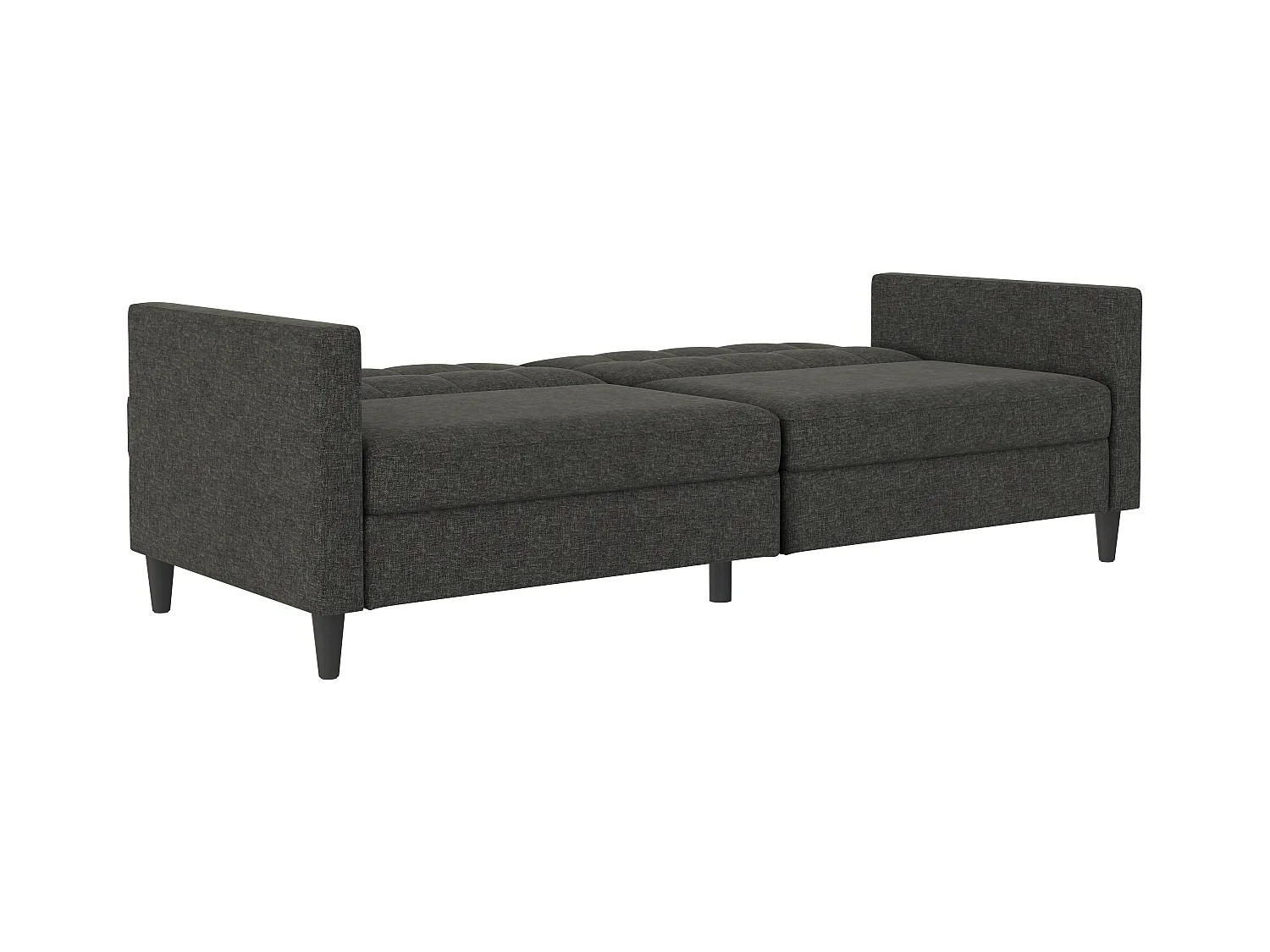 3-zits slaapbank in antraciet stof