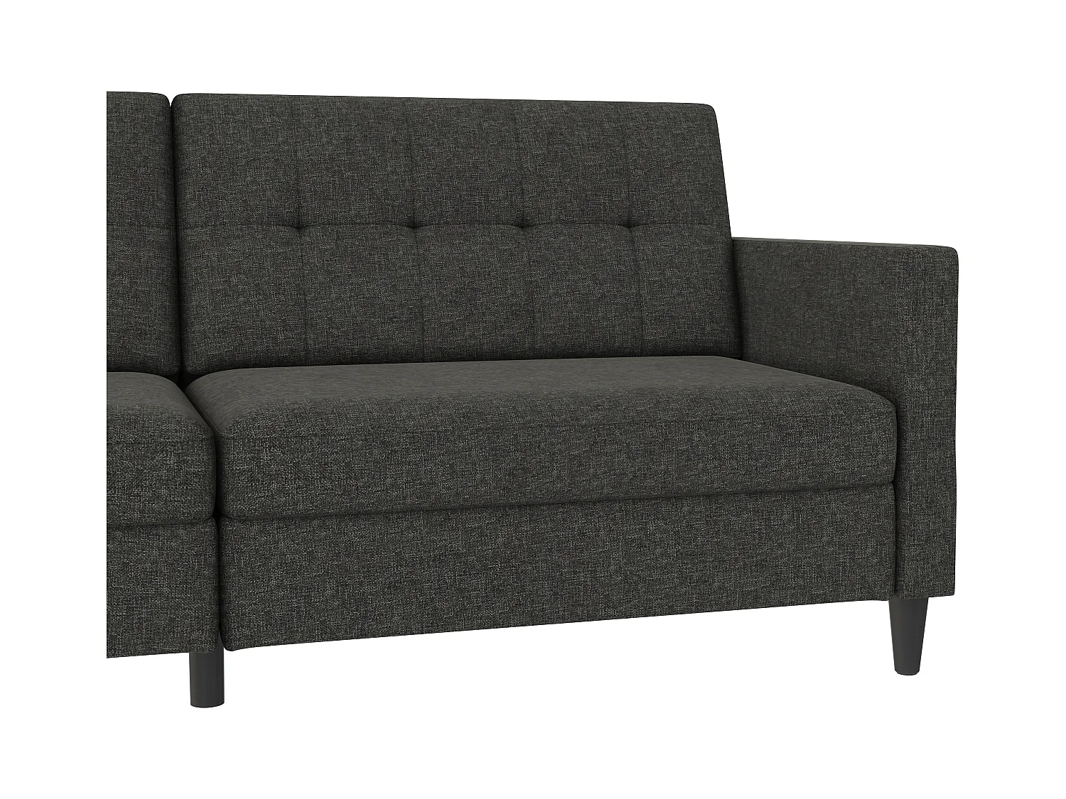 3-zits slaapbank in antraciet stof