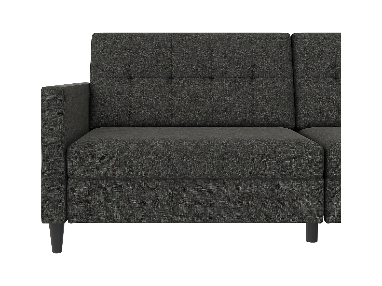 3-zits slaapbank in antraciet stof