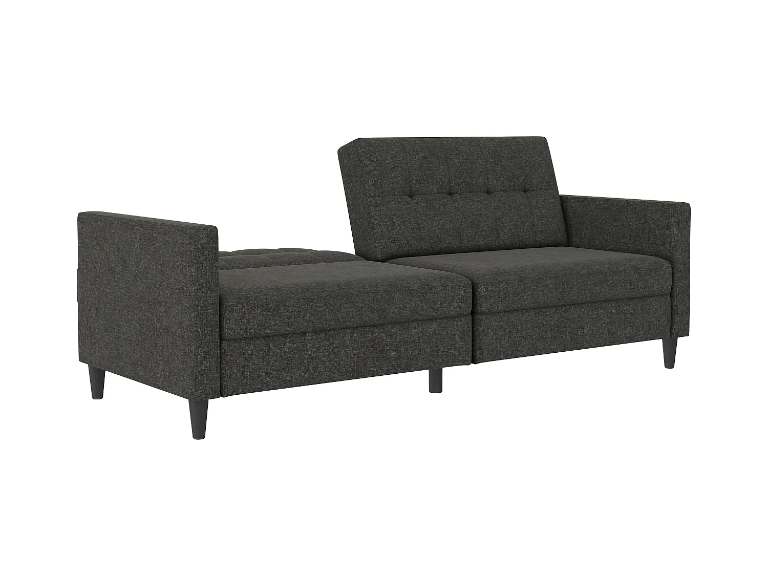 3-zits slaapbank in antraciet stof