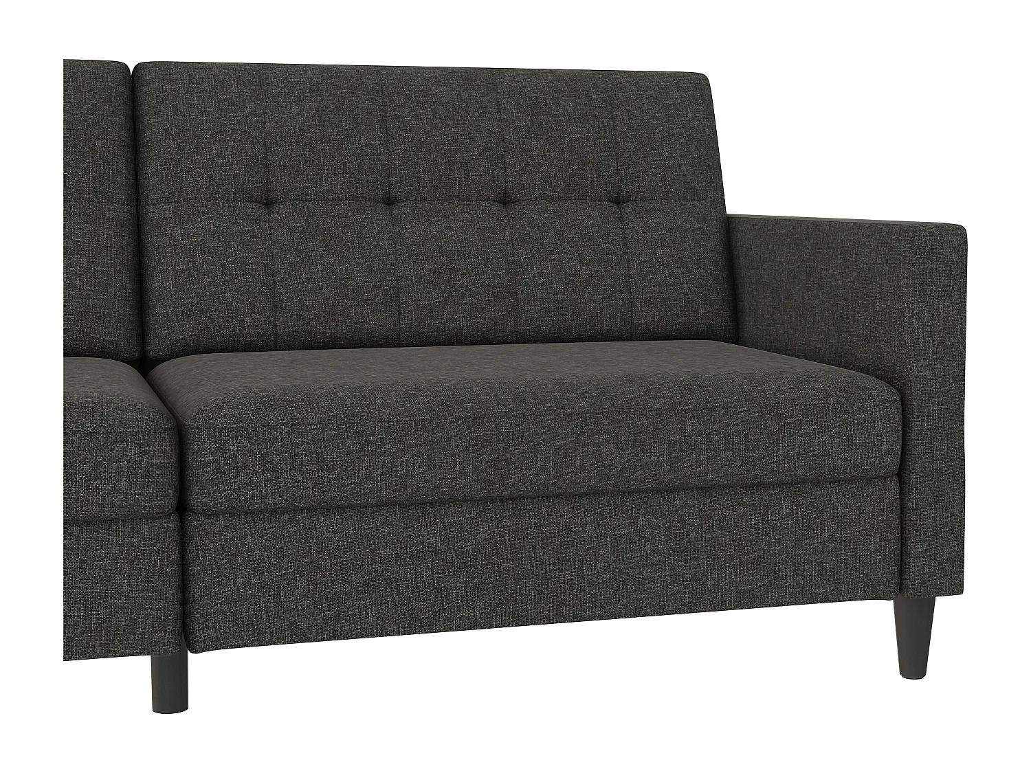 3-zits slaapbank in antraciet stof