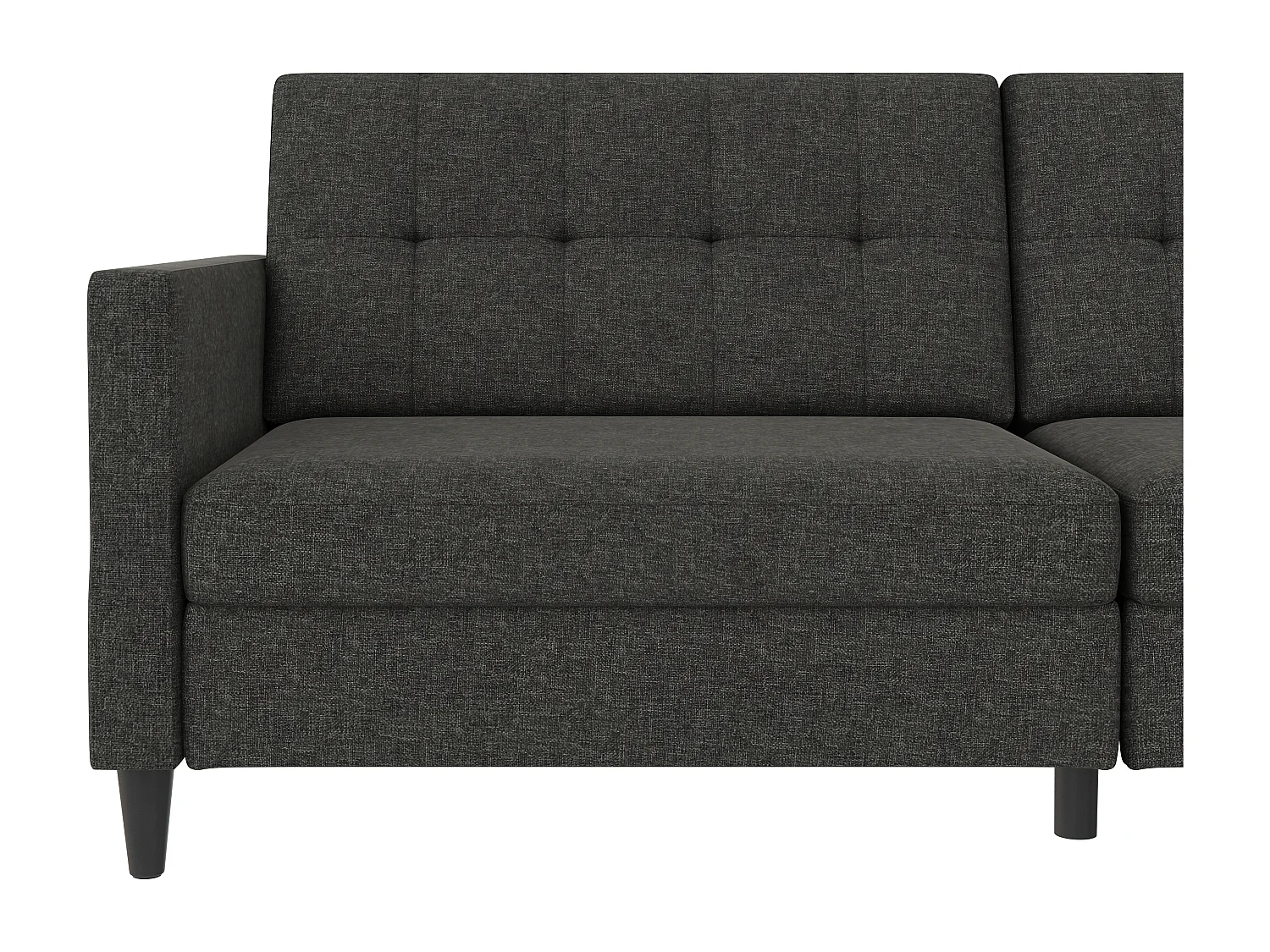 3-zits slaapbank in antraciet stof