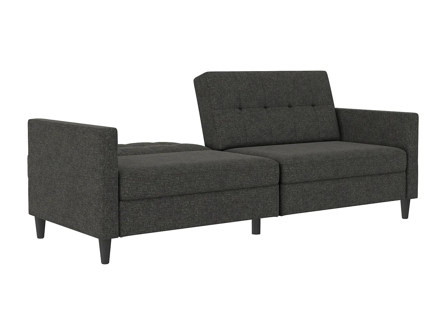 3-zits slaapbank in antraciet stof