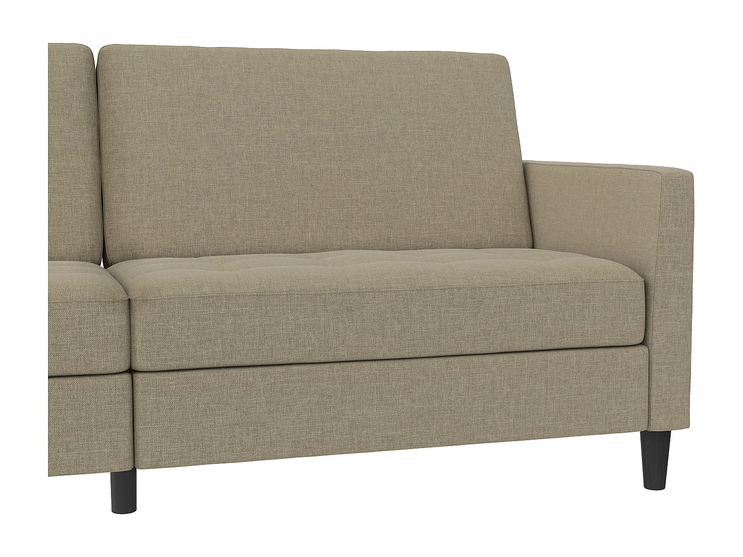 3-zits slaapbank in cappuccino stof