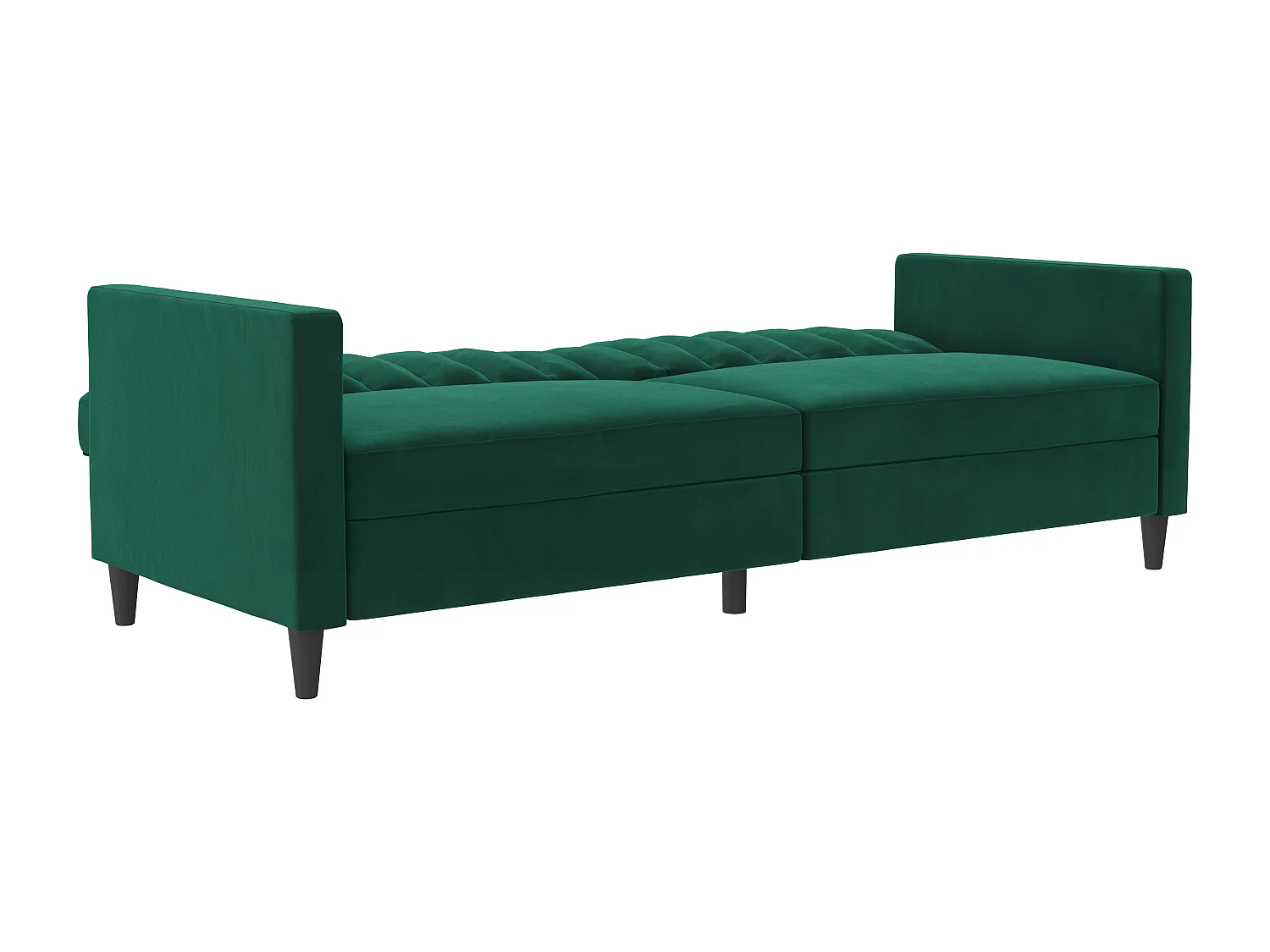 Celine | Canapé lit 3 places en velours vert foncé