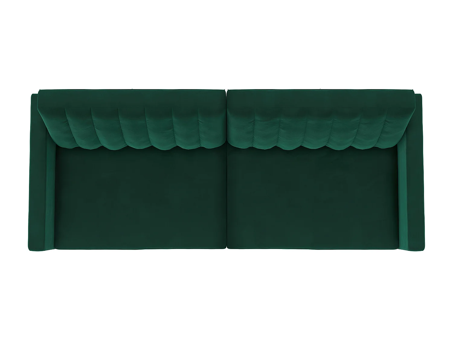 Celine | Canapé lit 3 places en velours vert foncé