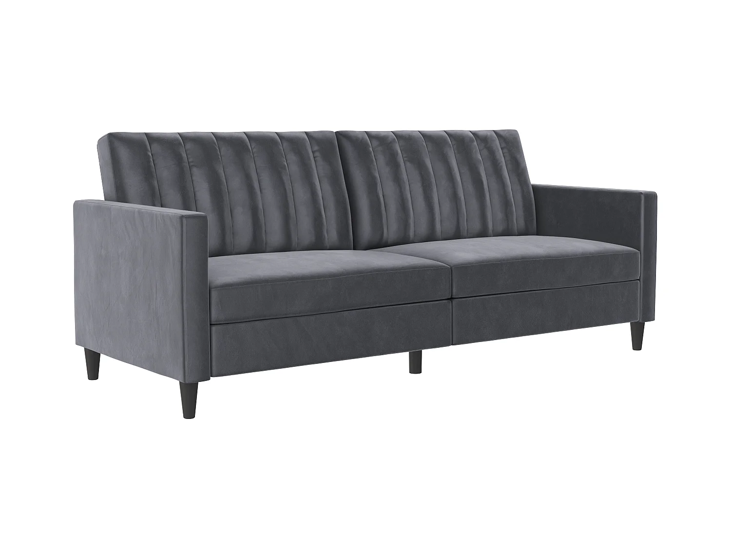 Celine | Canapé convertible 3 places en velours anthracite