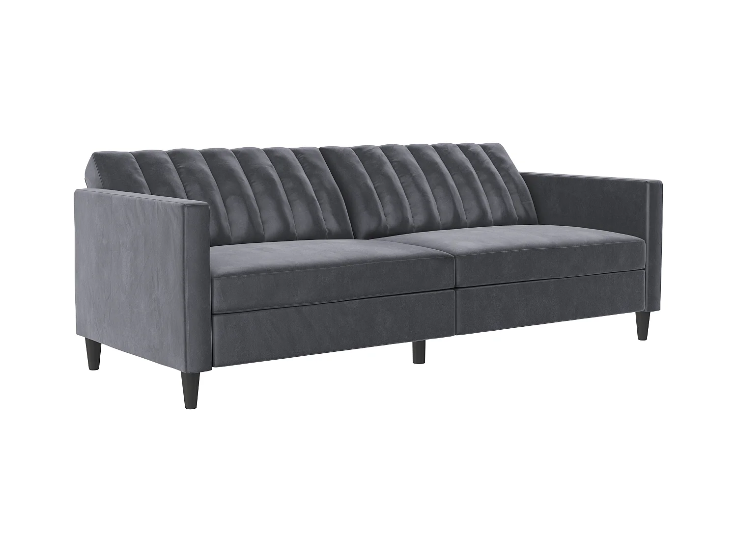 Celine | Canapé convertible 3 places en velours anthracite