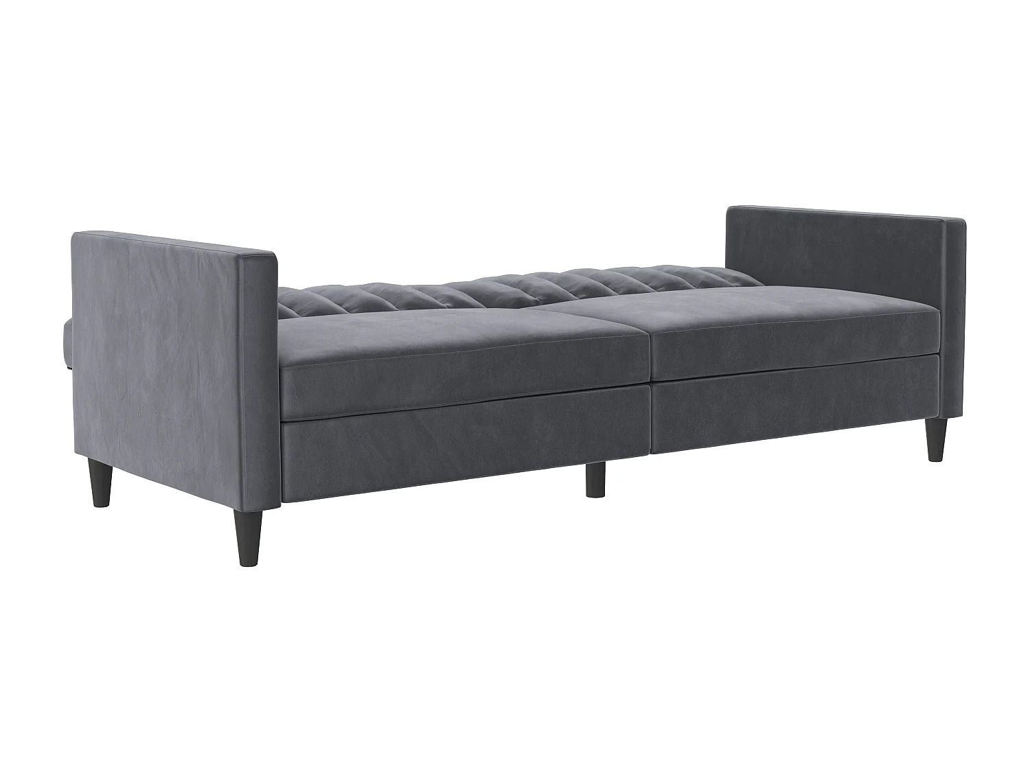 3-zits slaapbank in antraciet fluweel