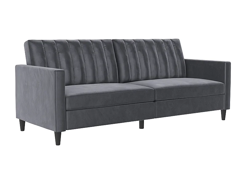 Celine | Canapé convertible 3 places en velours anthracite