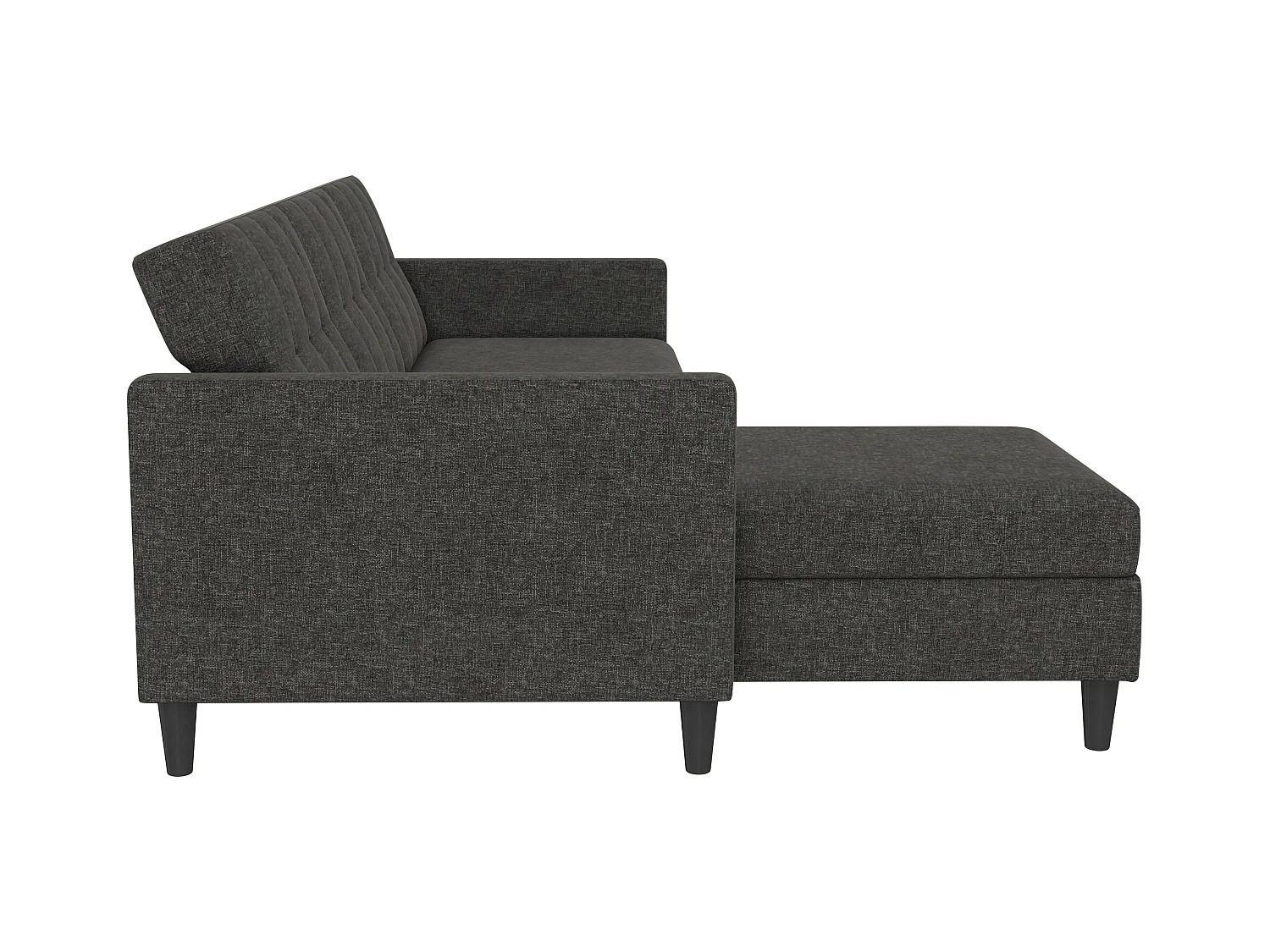 3-zits hoekslaapbank in antraciet stof