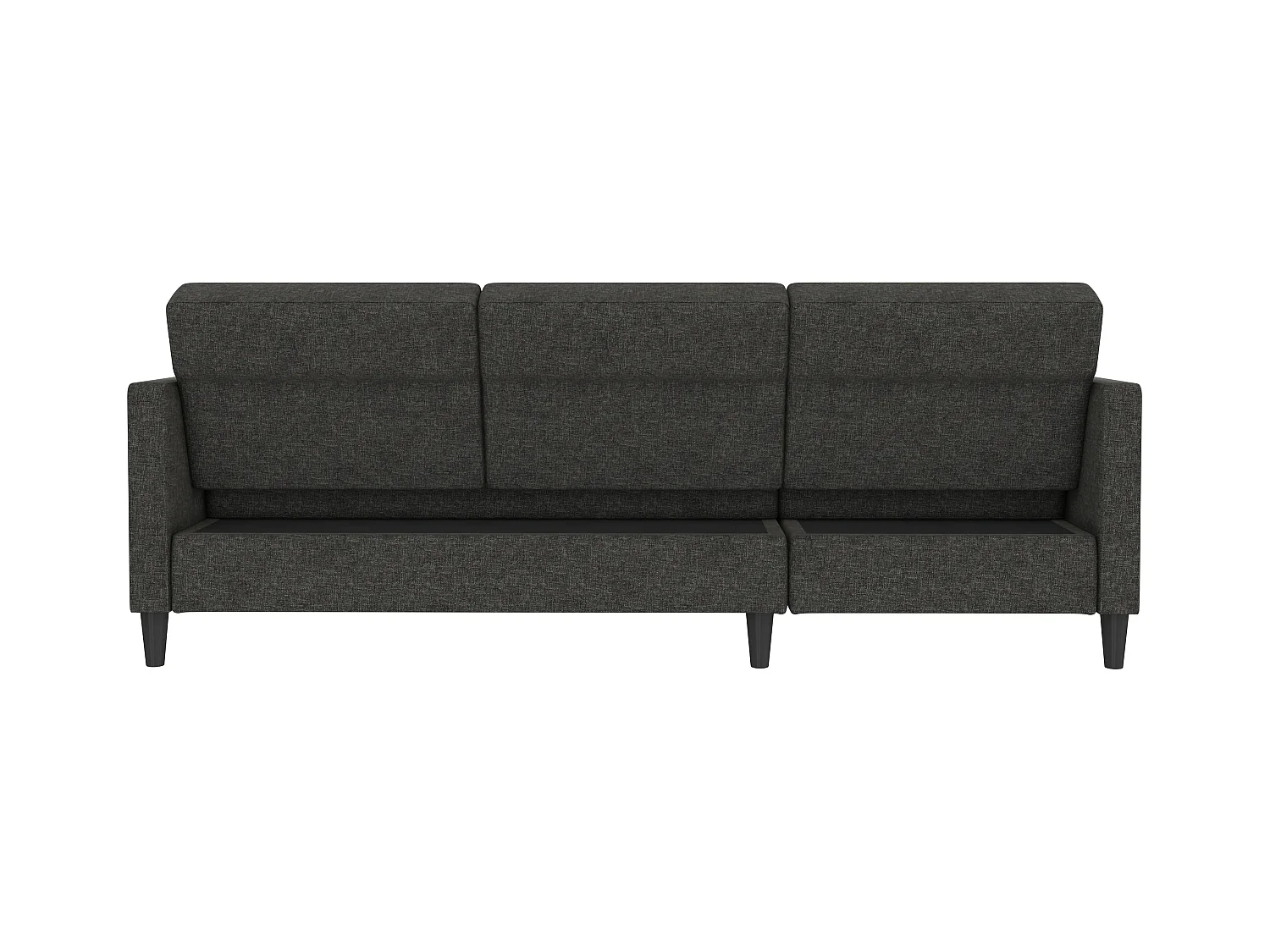 3-zits hoekslaapbank in antraciet stof