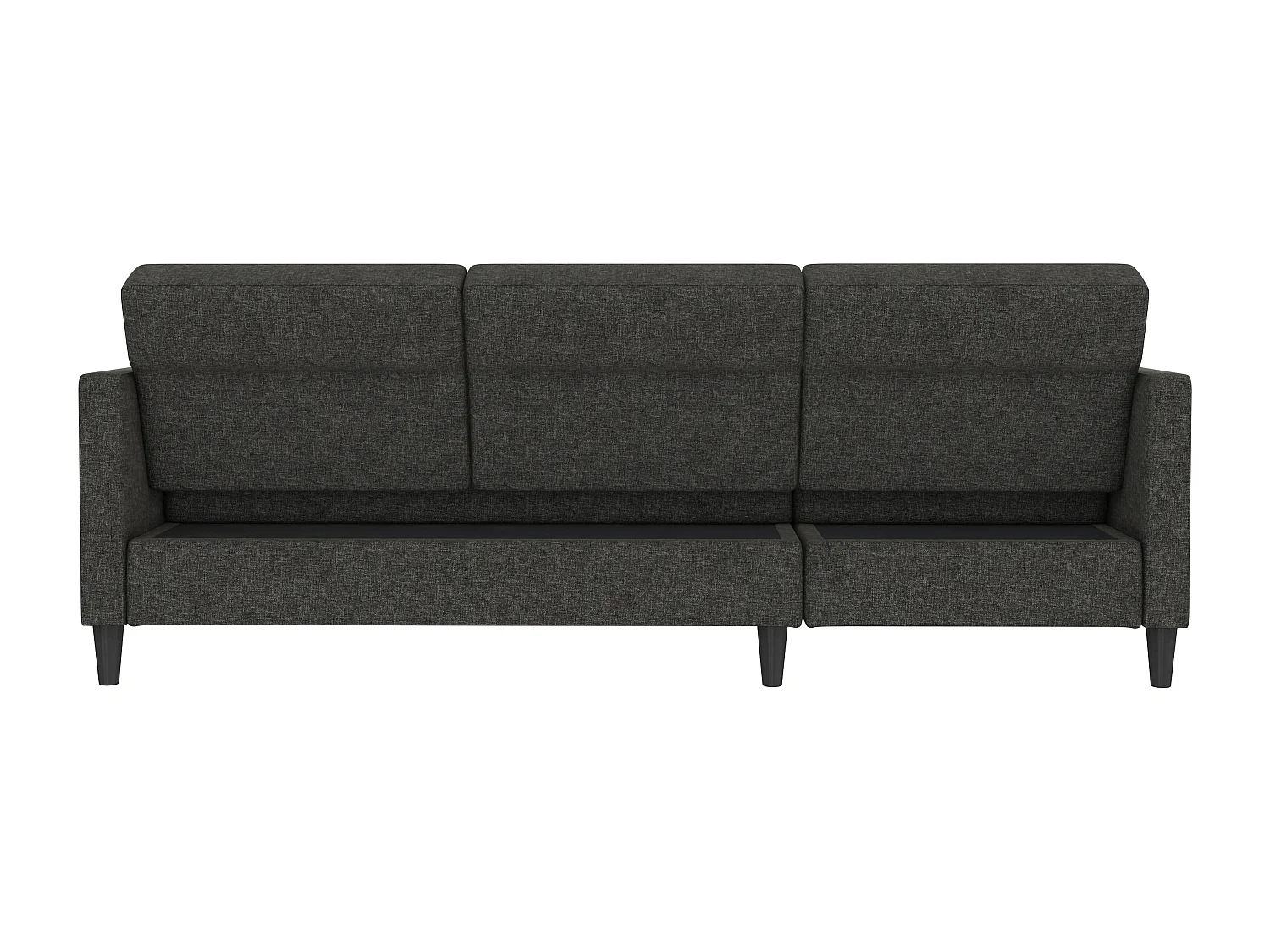 3-zits hoekslaapbank in antraciet stof