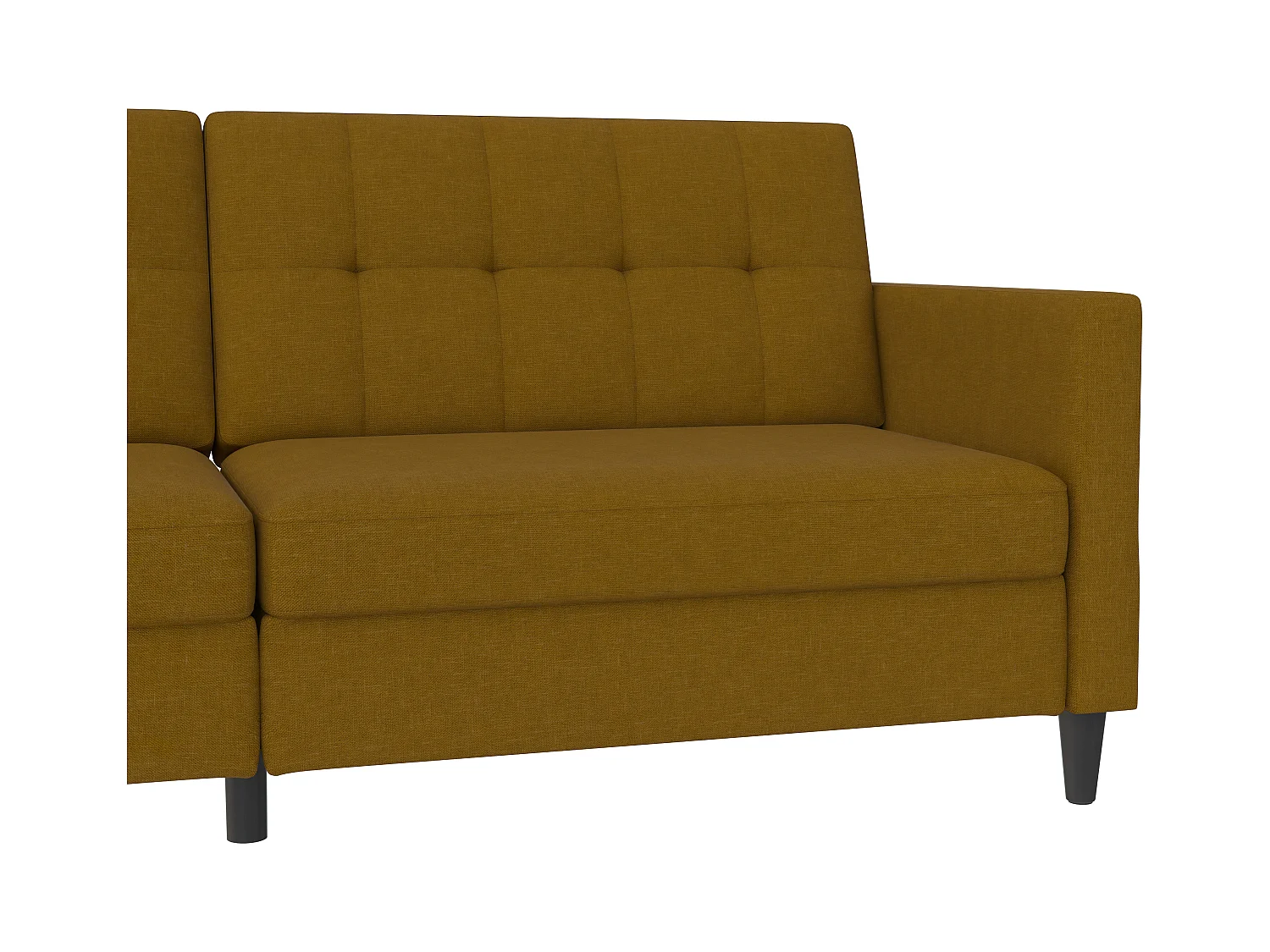 3-zits slaapbank in curry linnen